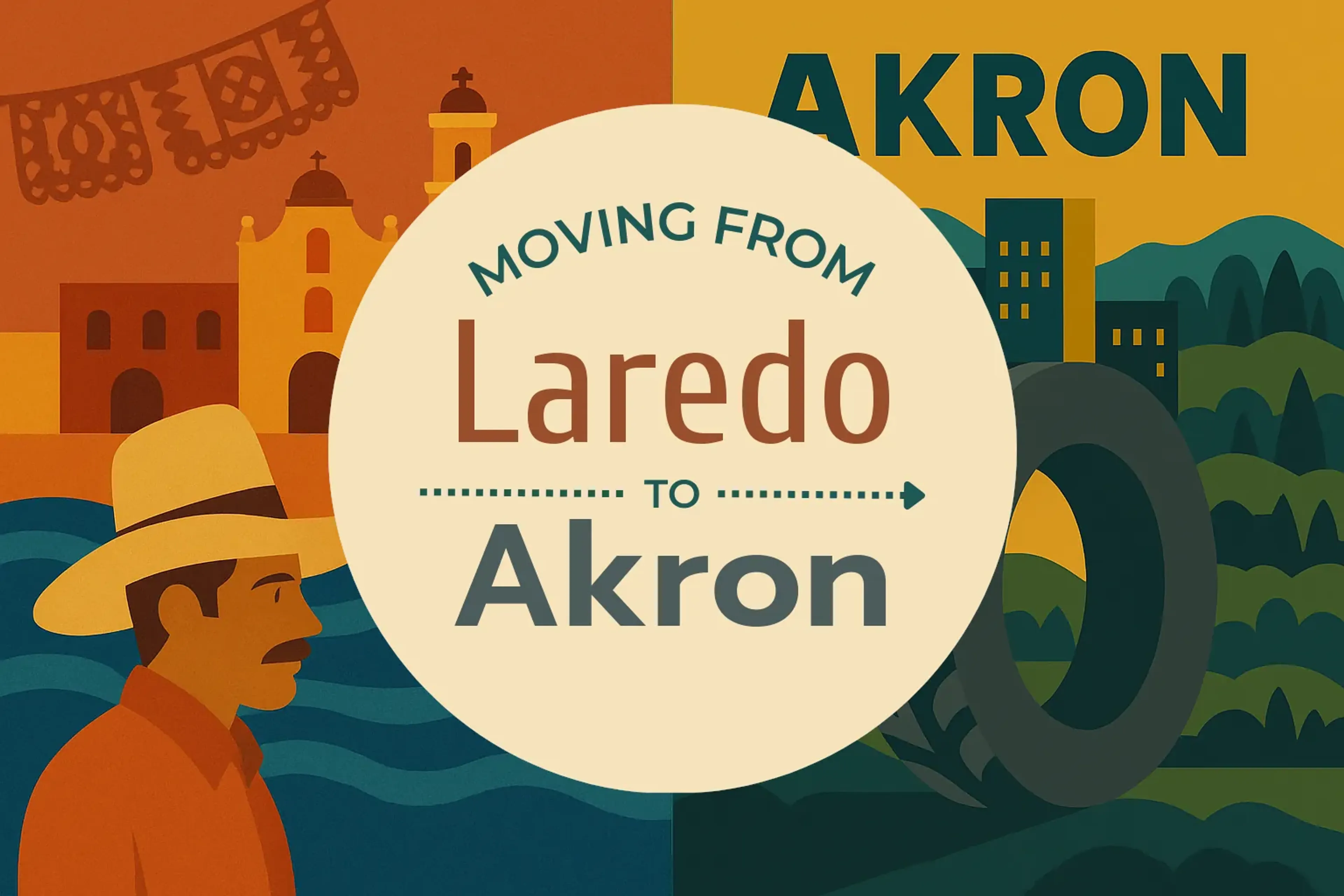 Side-by-side comparison of Laredo to Akron moving companies