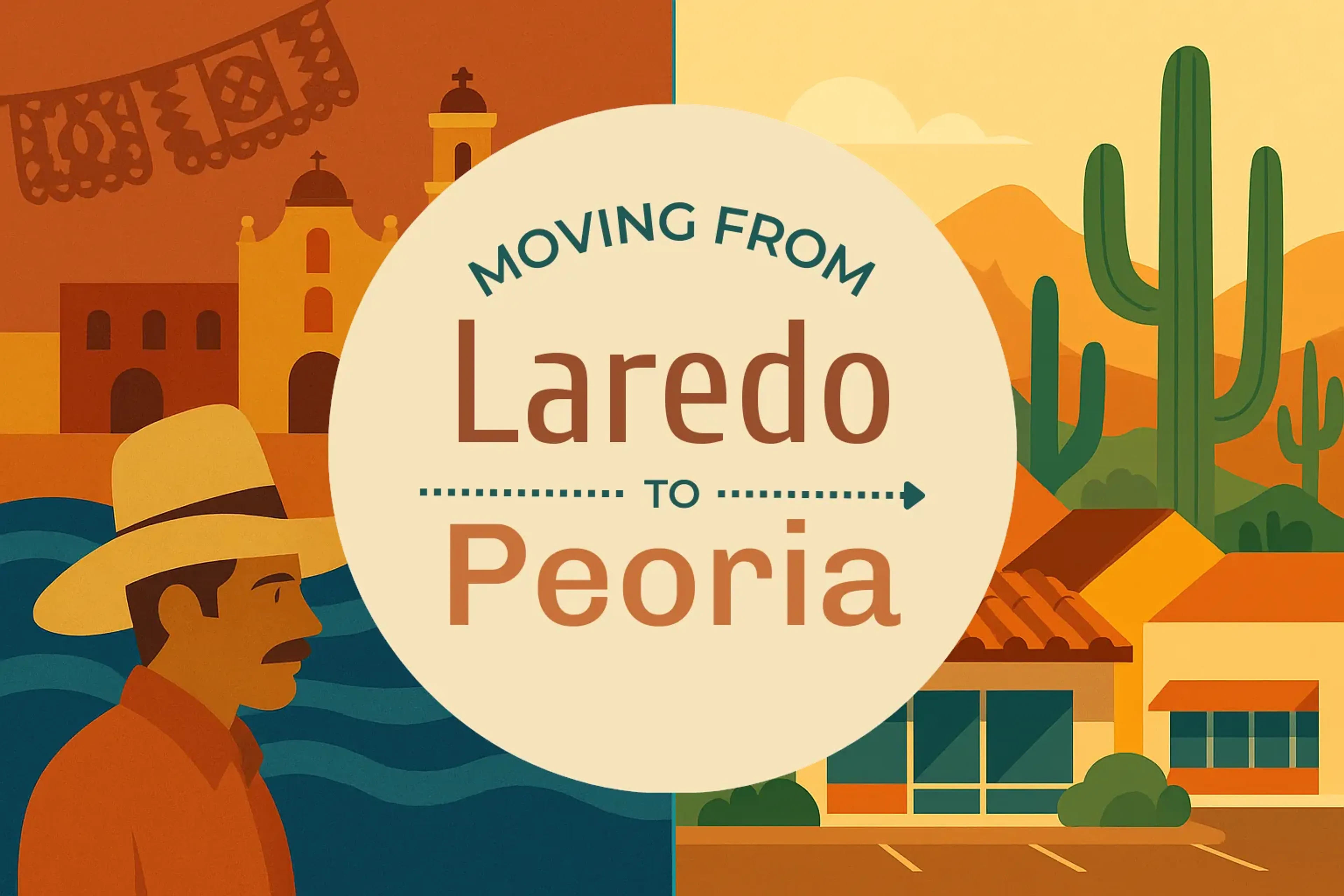 Side-by-side comparison of Laredo to Peoria moving companies