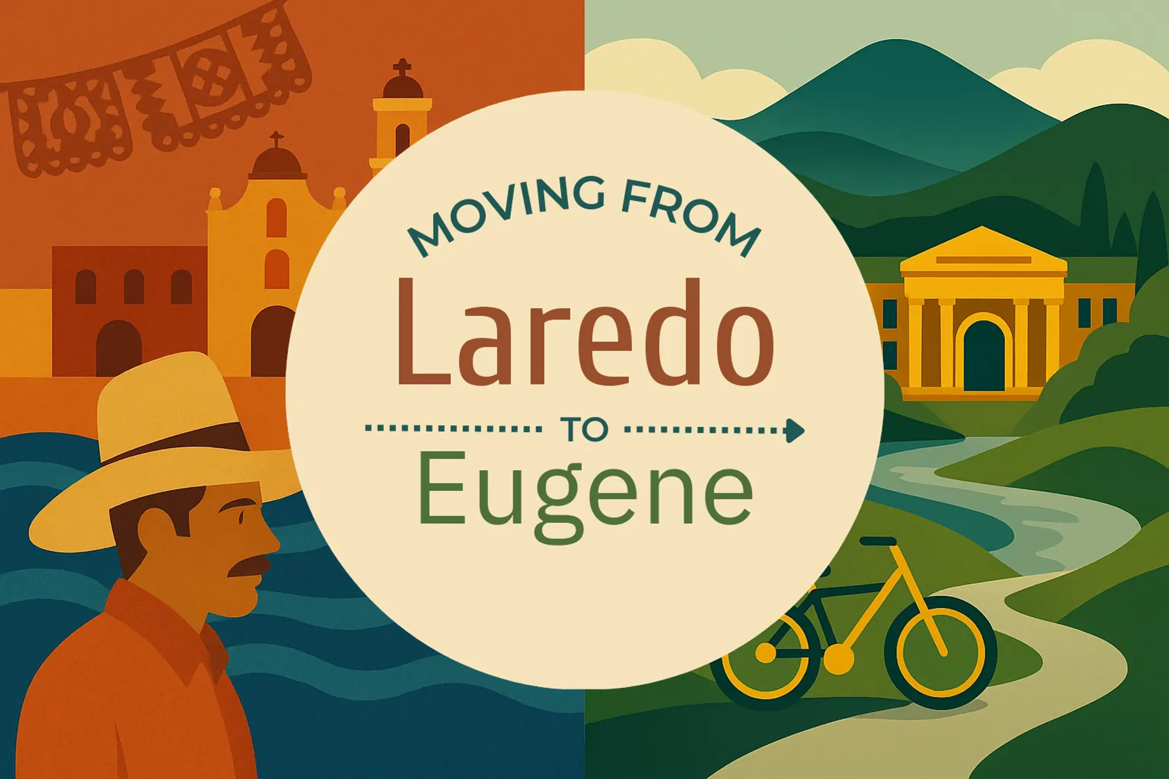 Side-by-side comparison of Laredo to Eugene moving companies