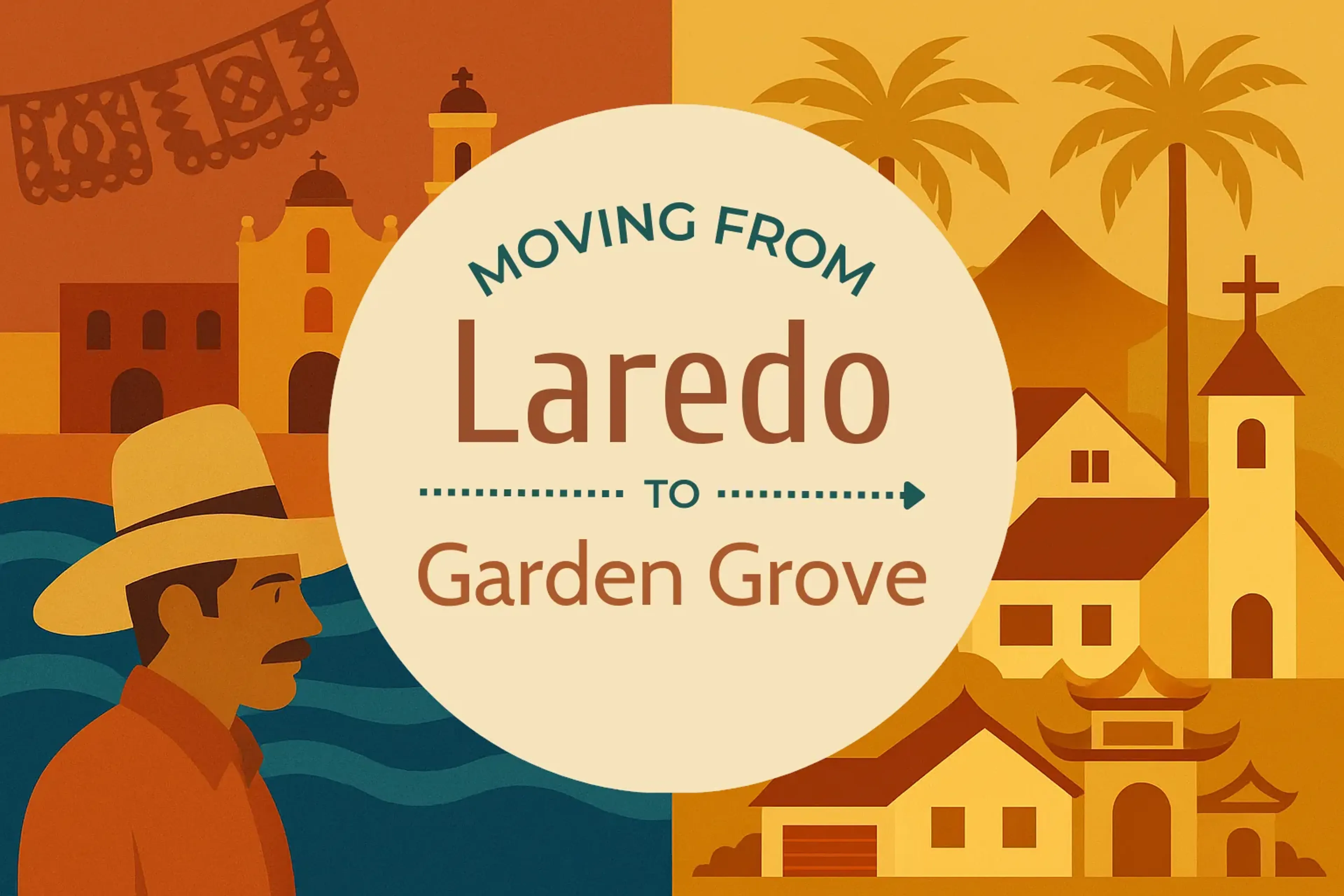 Side-by-side comparison of Laredo to Garden Grove moving companies