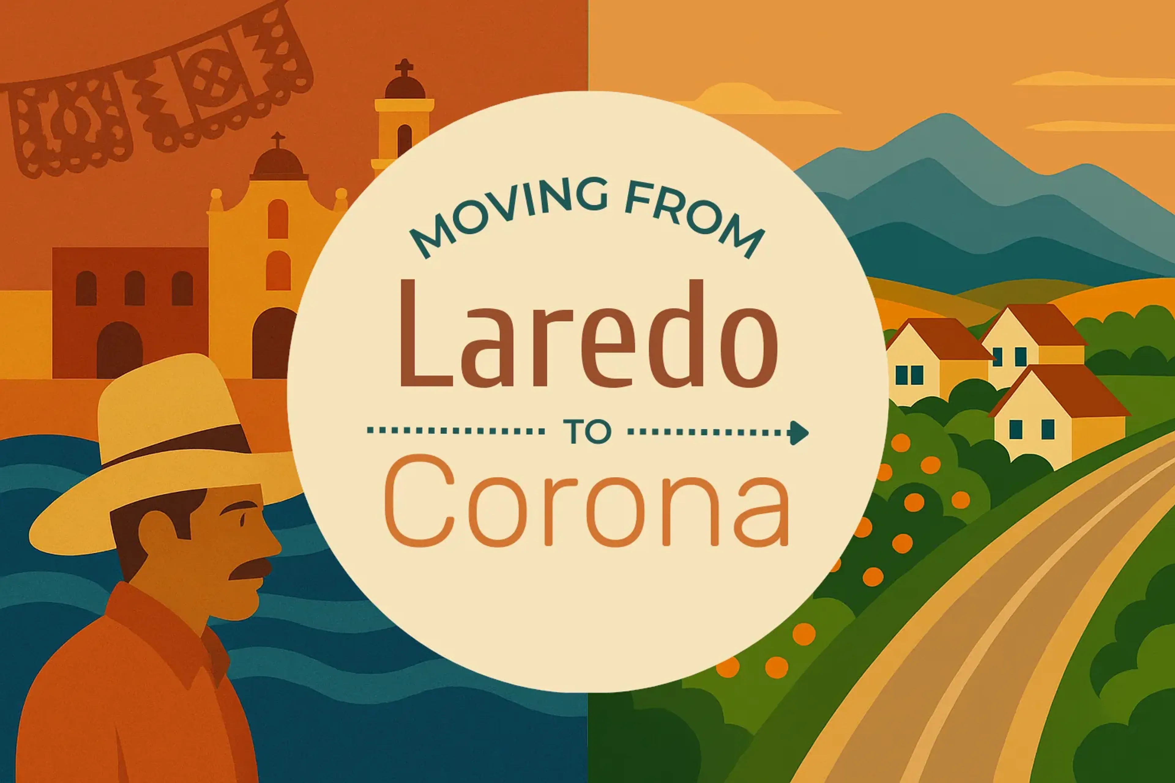 Side-by-side comparison of Laredo to Corona moving companies