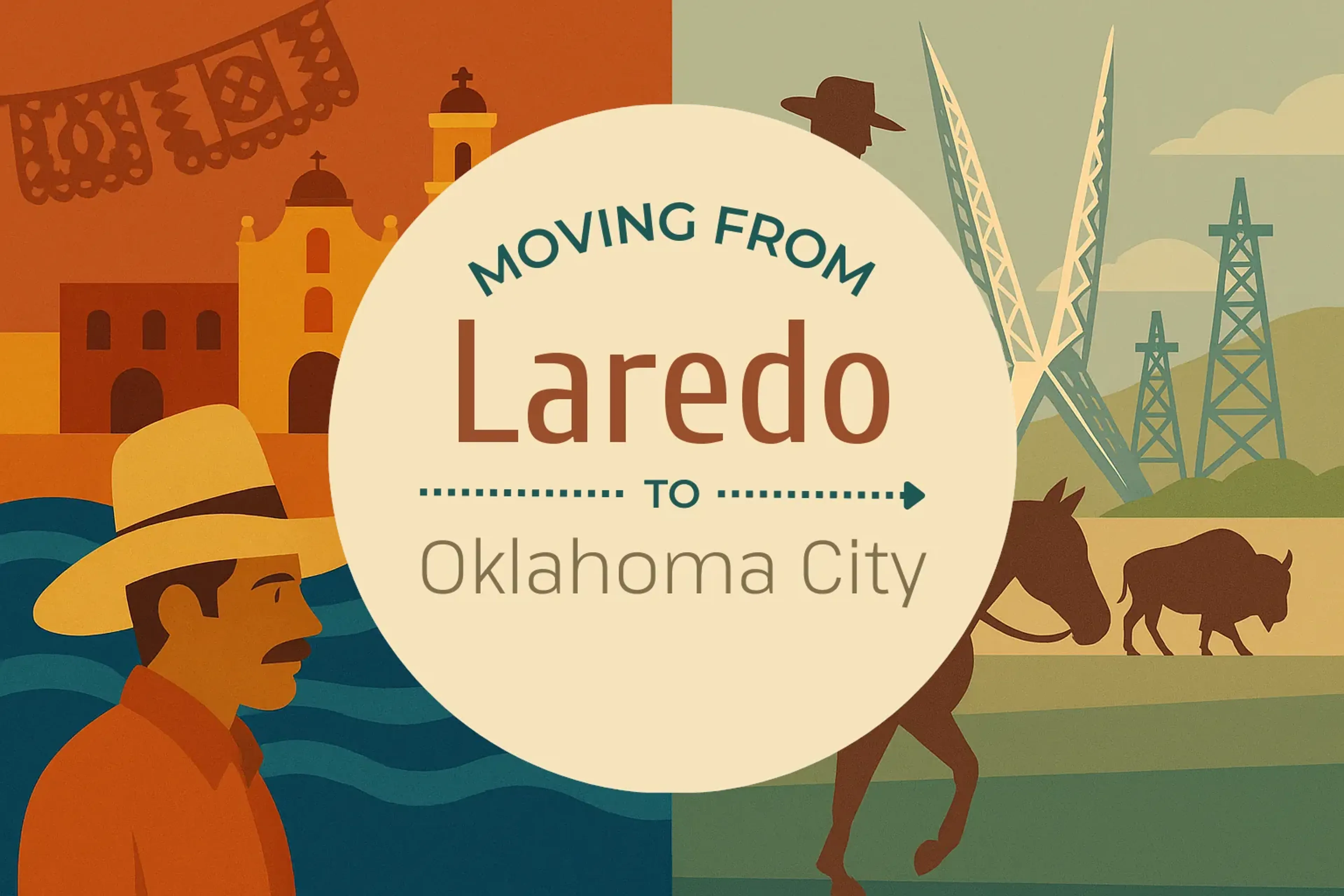 Side-by-side comparison of Laredo to Oklahoma City moving companies