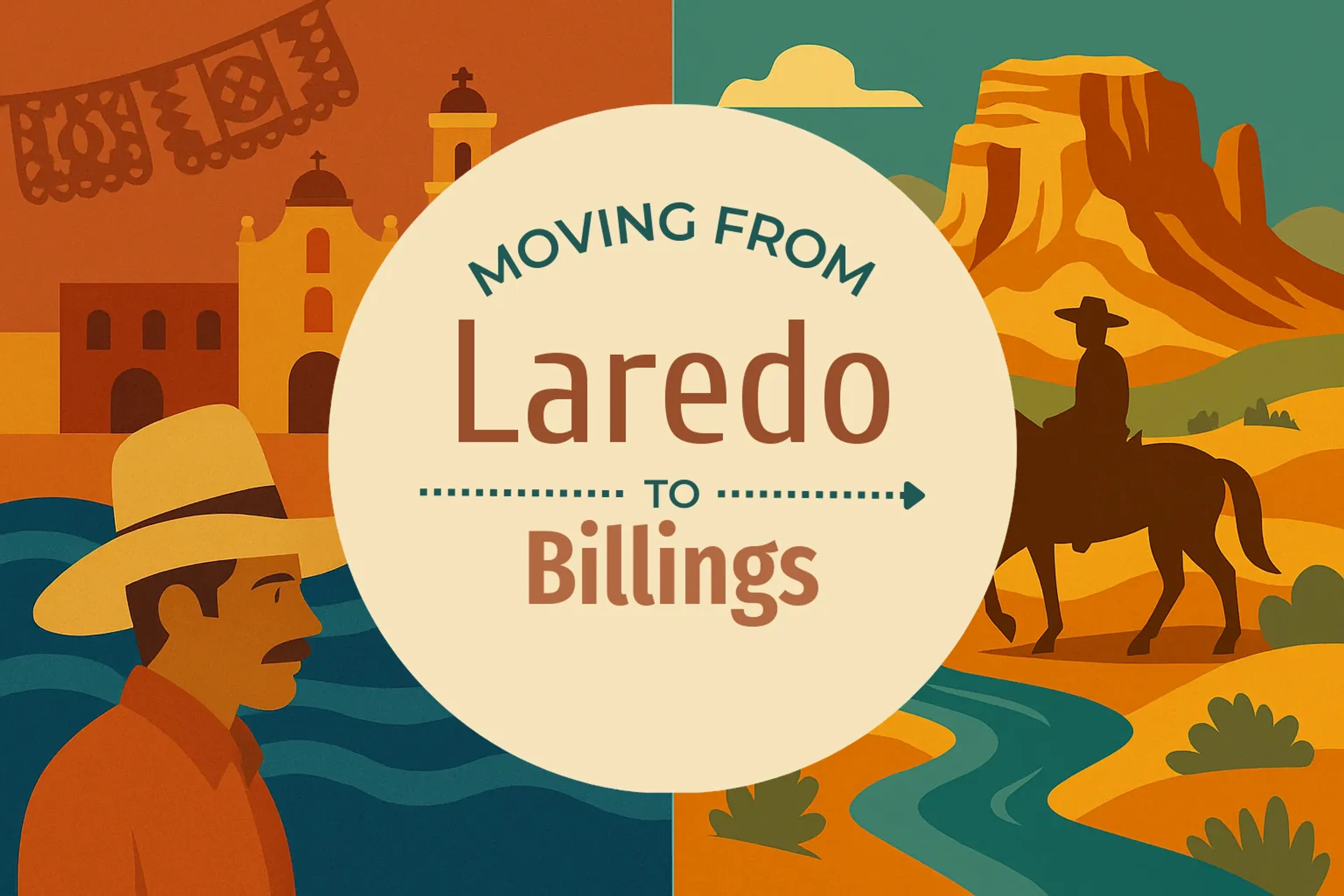 Side-by-side comparison of Laredo to Billings moving companies