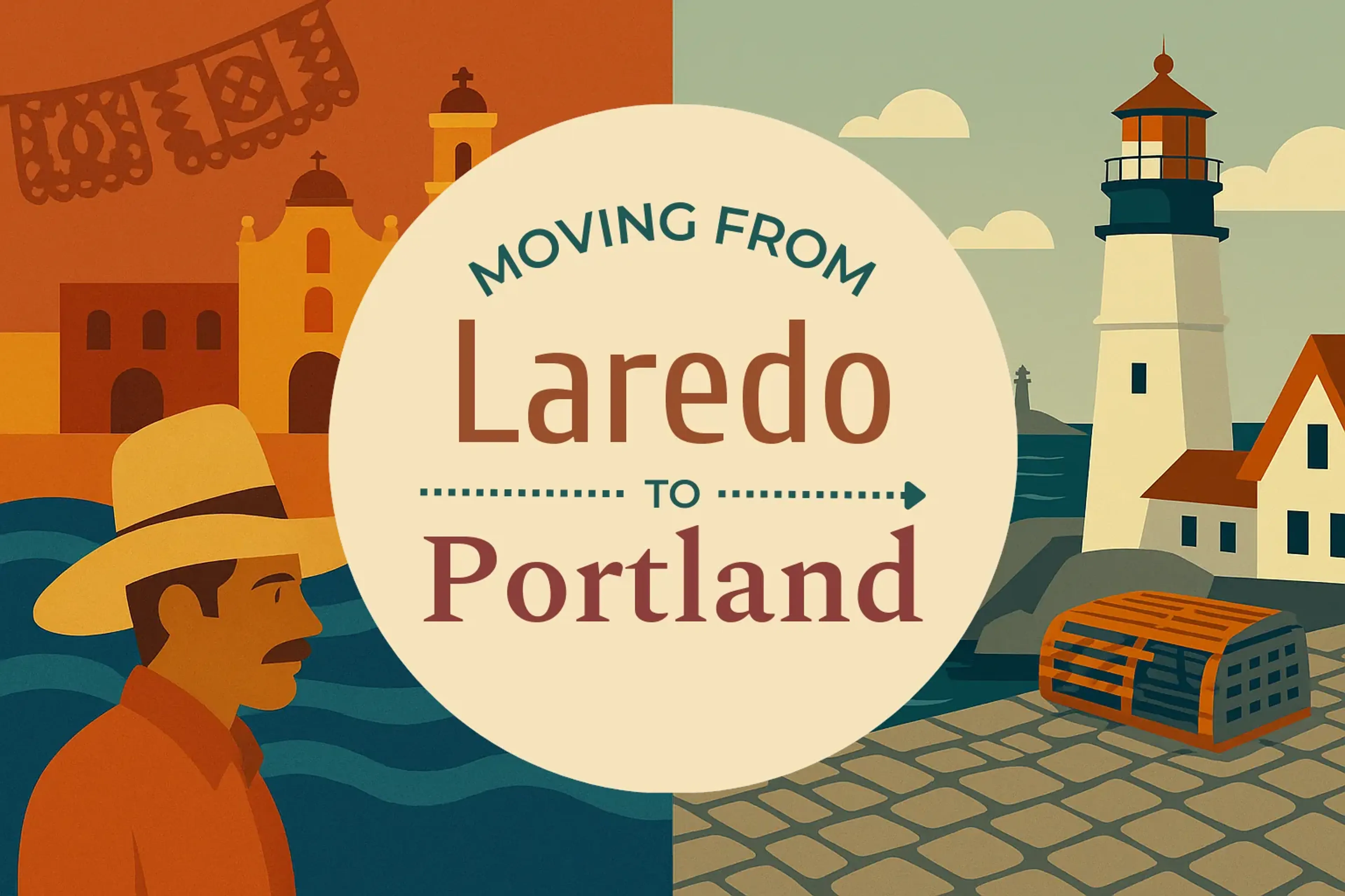 Side-by-side comparison of Laredo to Portland moving companies