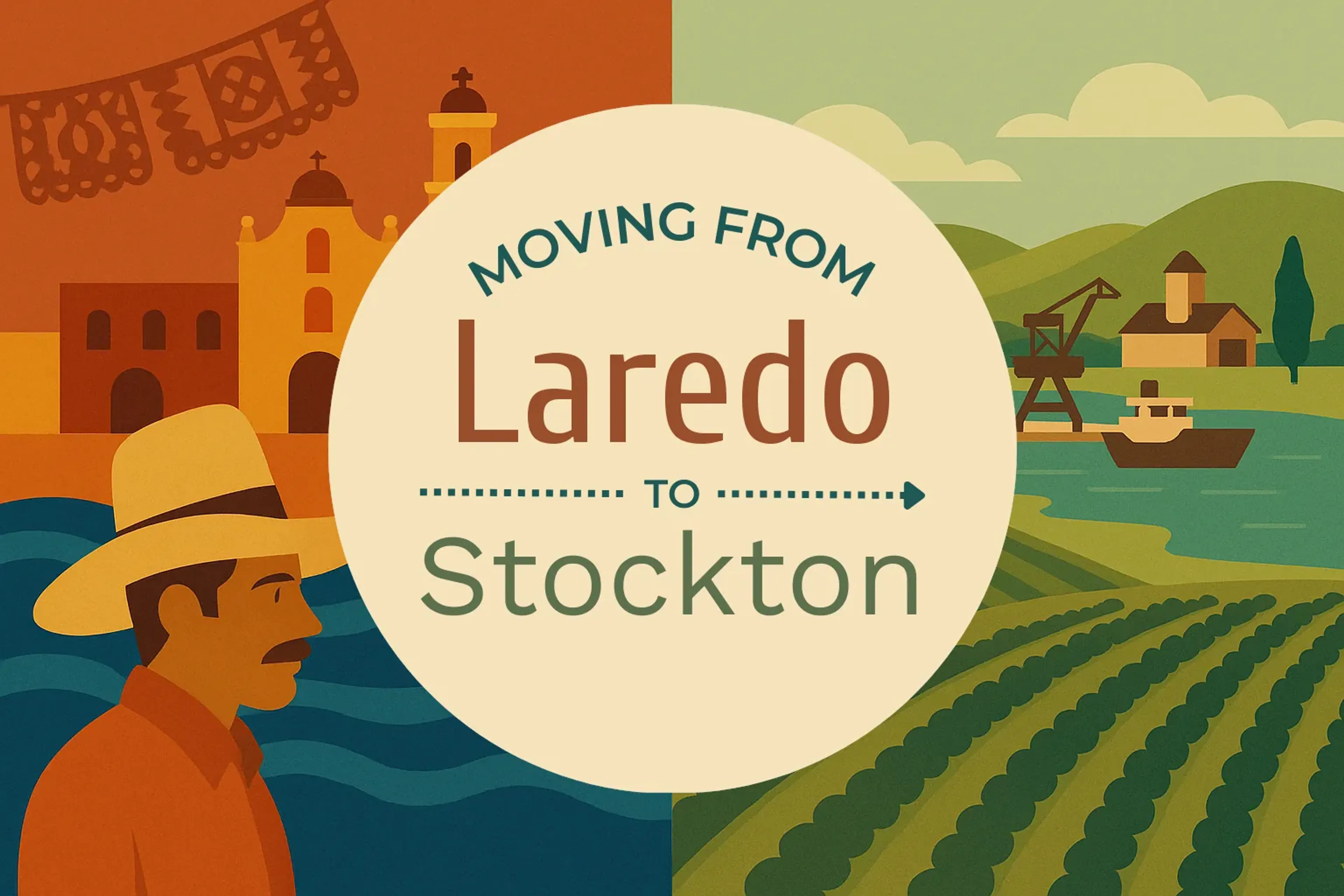 Side-by-side comparison of Laredo to Stockton moving companies