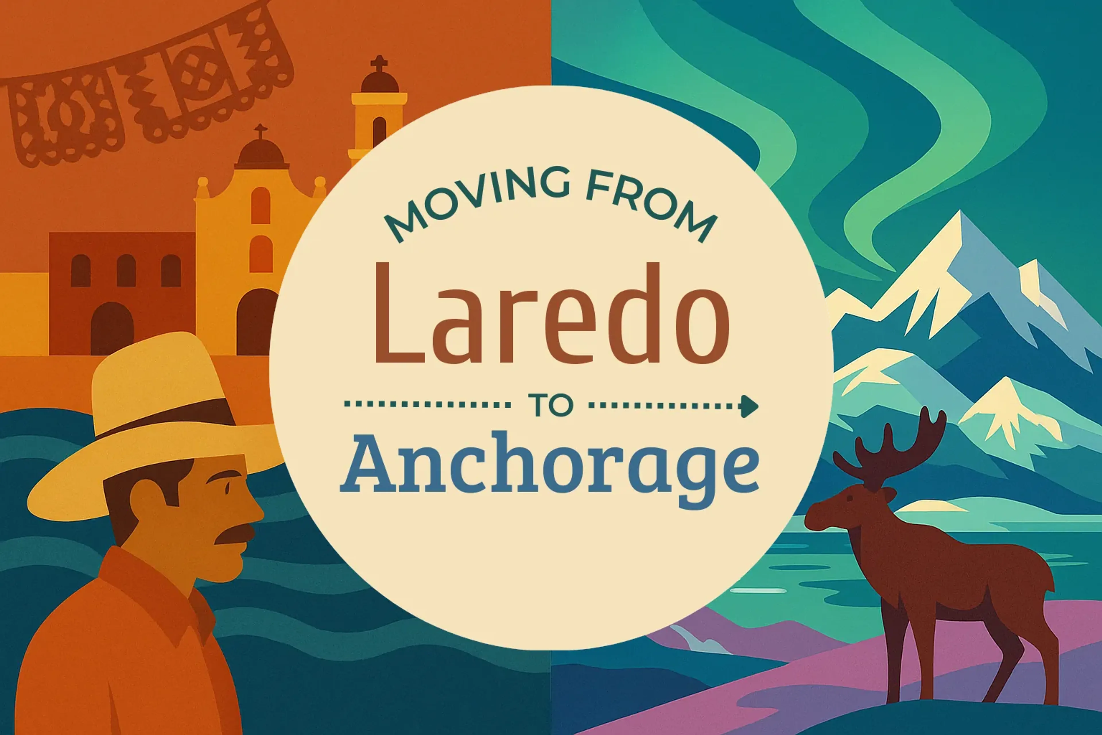 Side-by-side comparison of Laredo to Anchorage moving companies