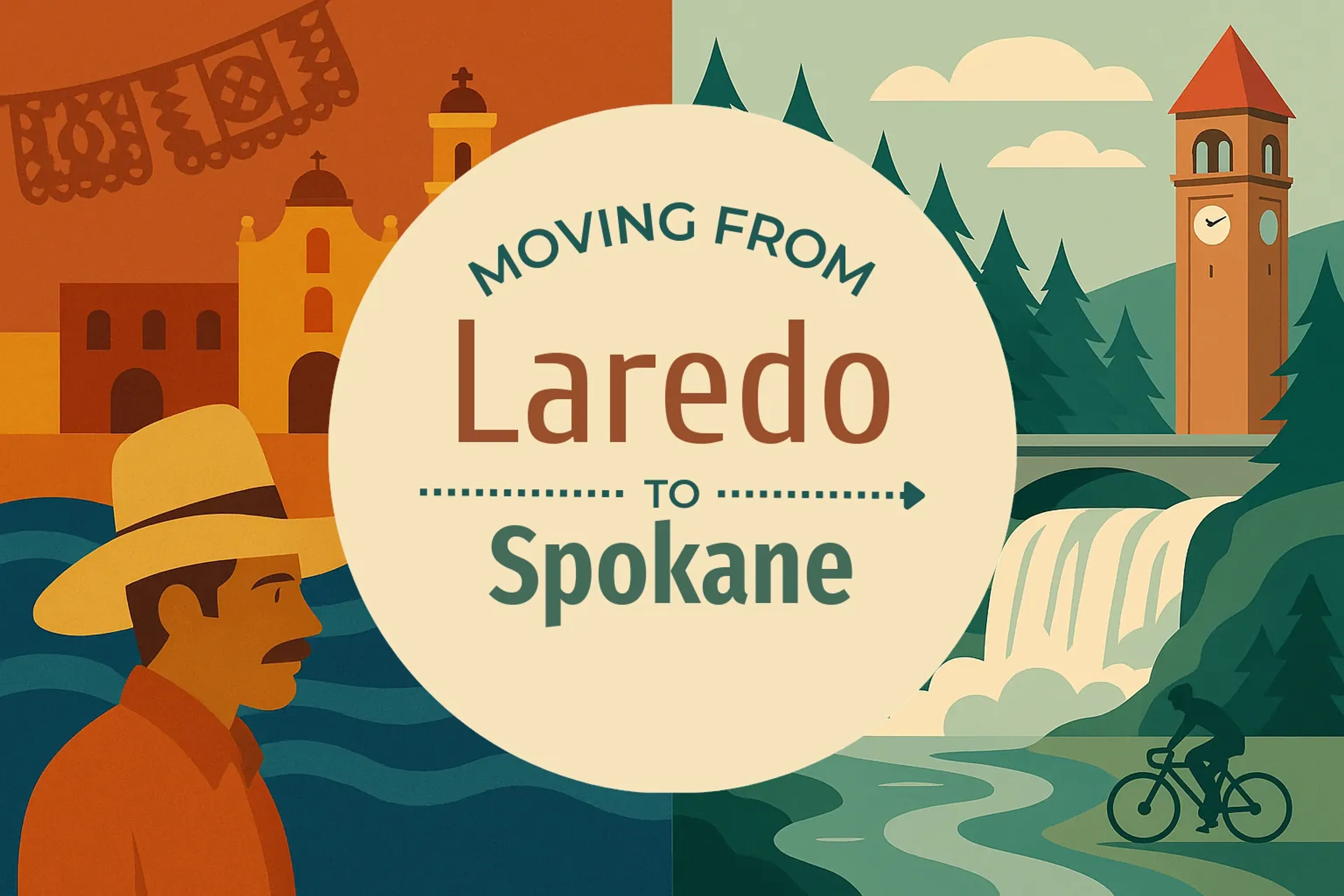 Side-by-side comparison of Laredo to Spokane moving companies