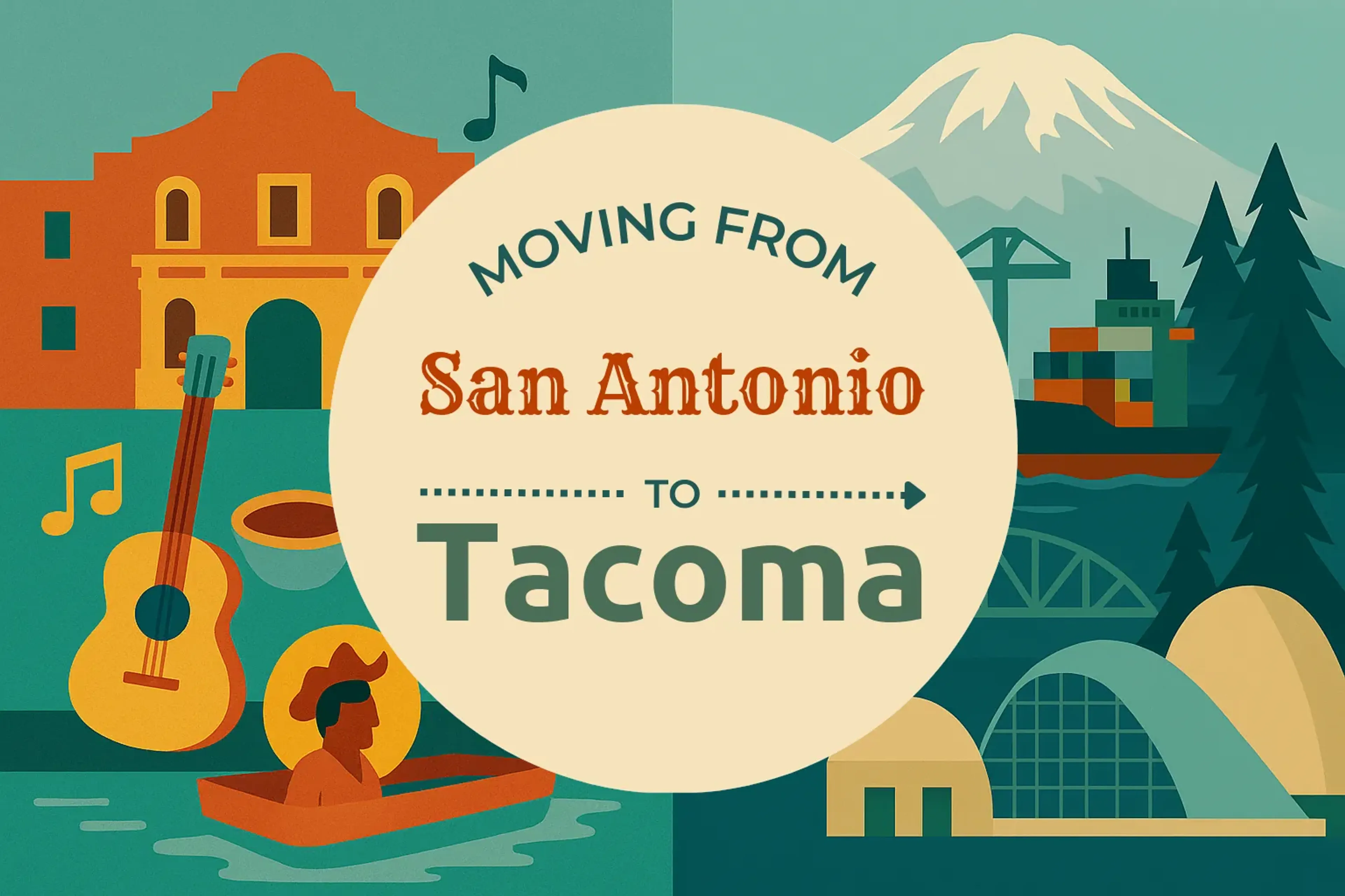 Side-by-side comparison of San Antonio to Tacoma moving companies