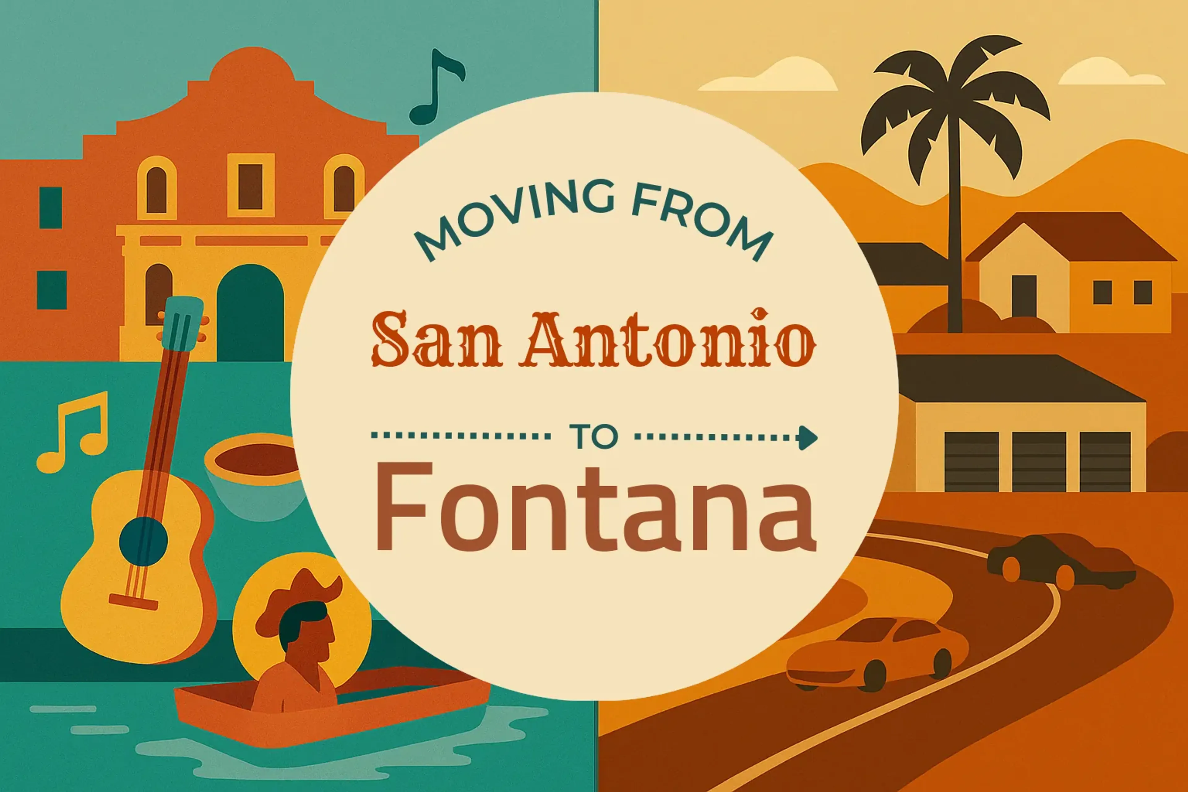 Side-by-side comparison of San Antonio to Fontana moving companies