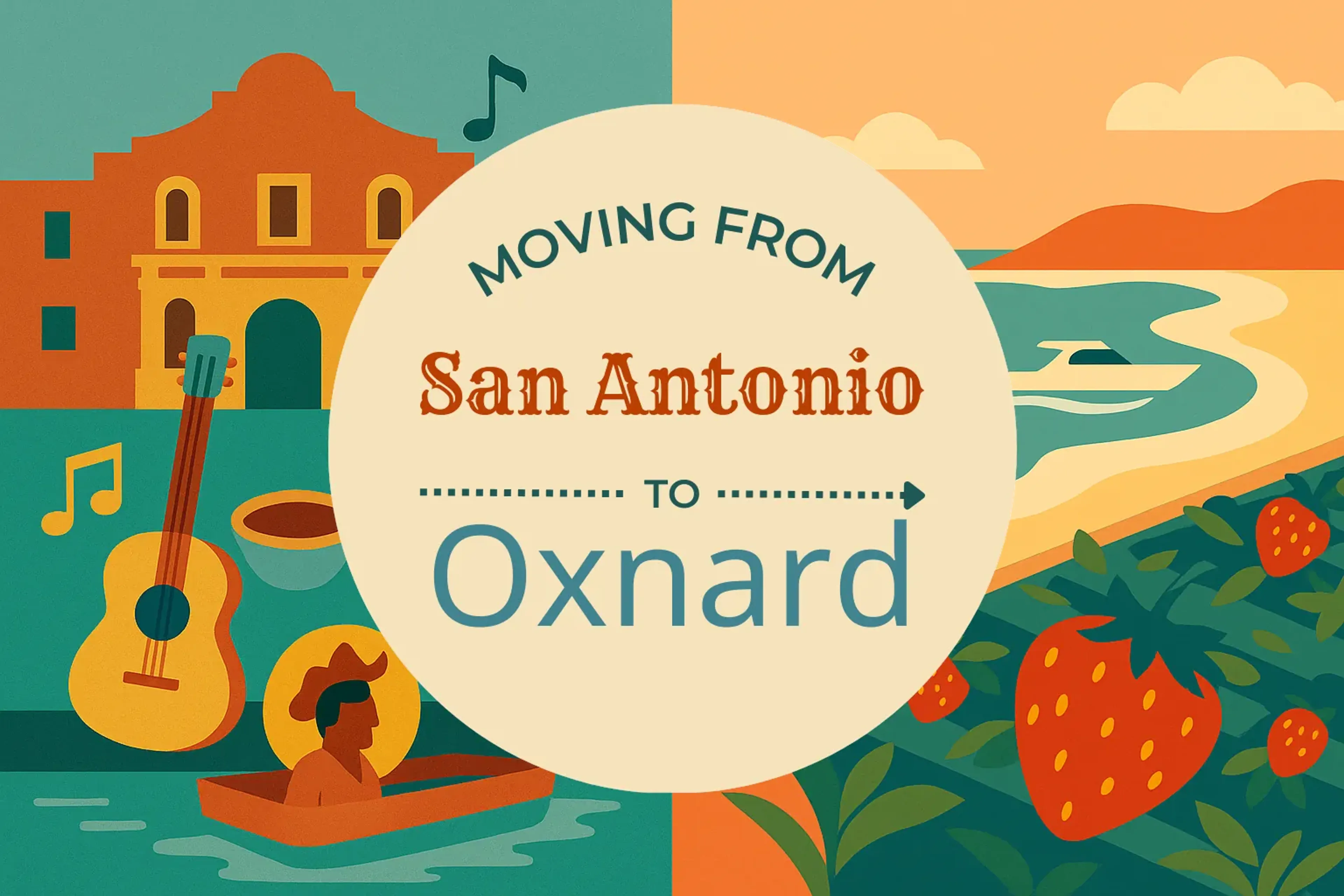 Side-by-side comparison of San Antonio to Oxnard moving companies