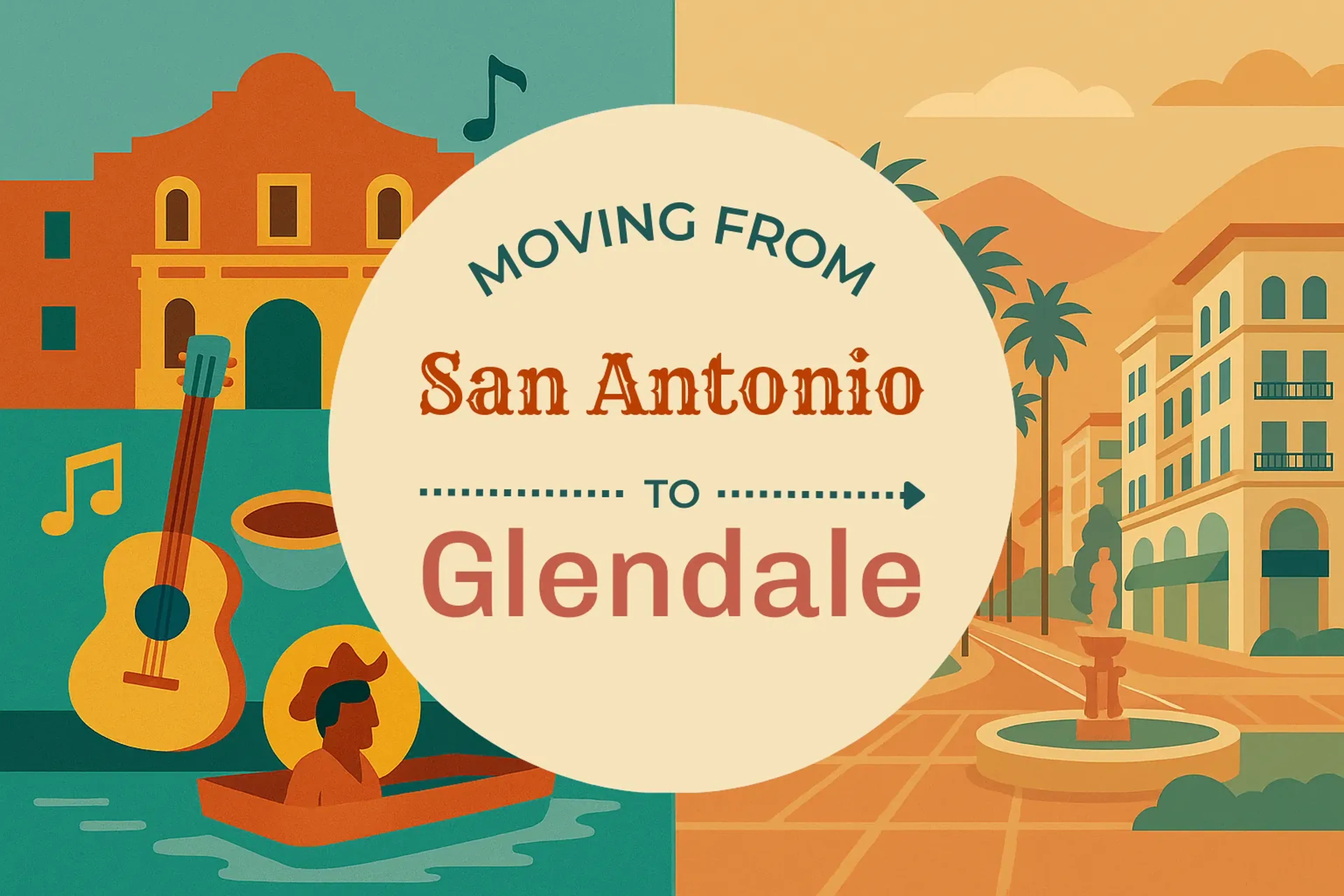 Side-by-side comparison of San Antonio to Glendale moving companies