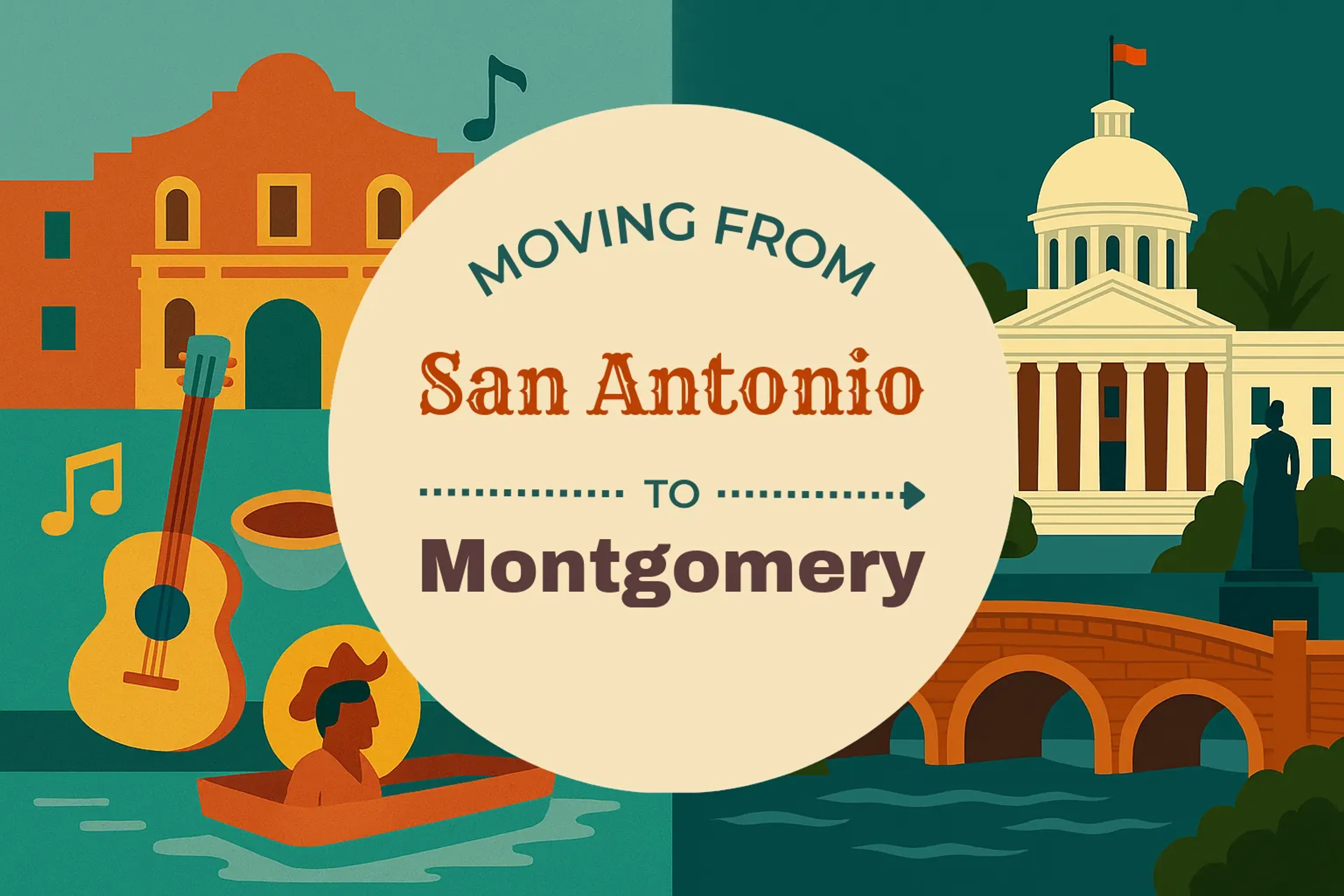 Side-by-side comparison of San Antonio to Montgomery moving companies
