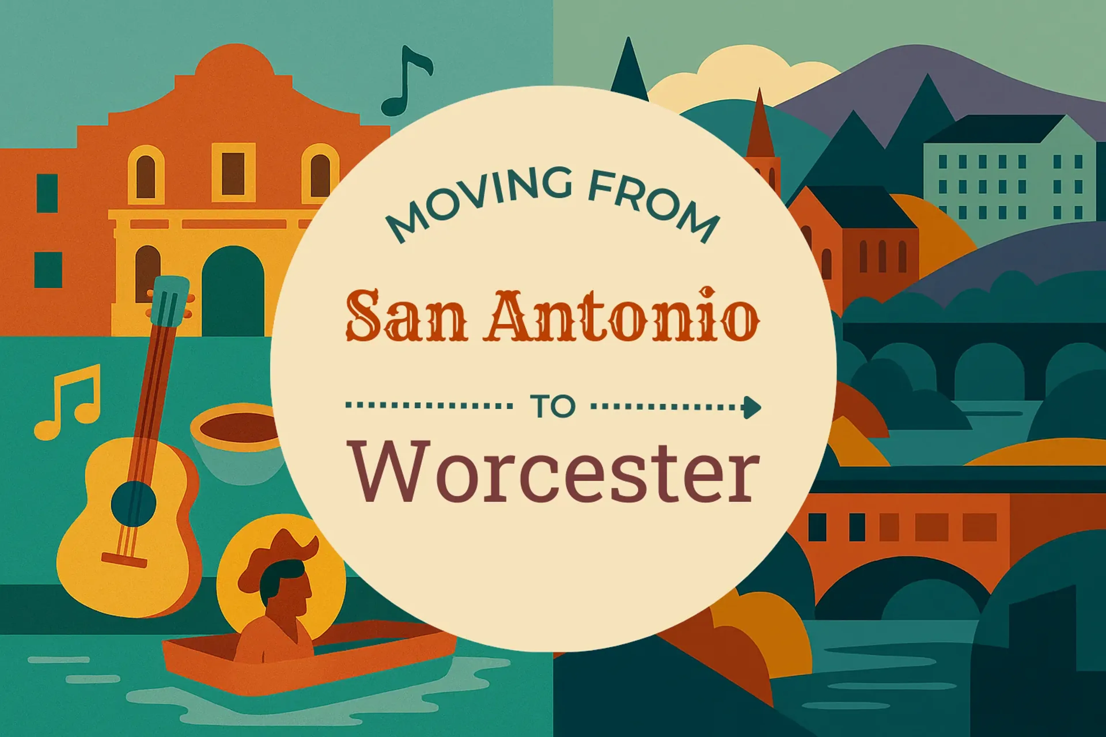Side-by-side comparison of San Antonio to Worcester moving companies