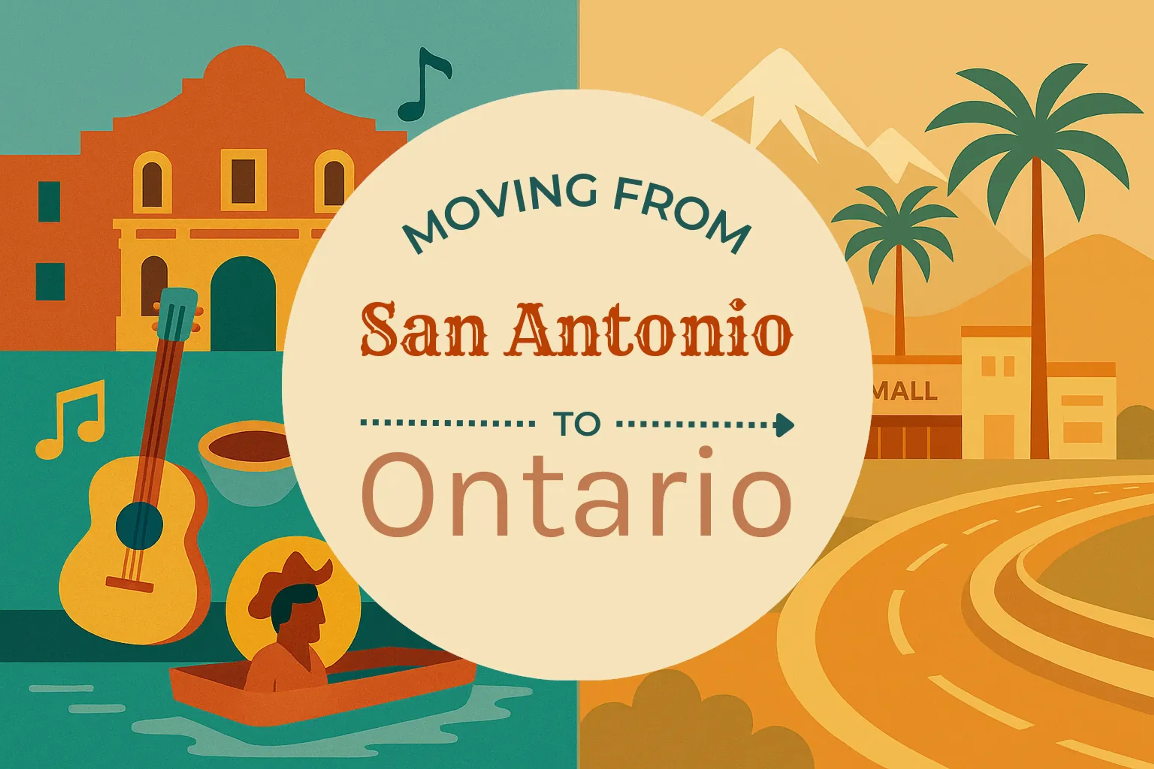 Side-by-side comparison of San Antonio to Ontario moving companies