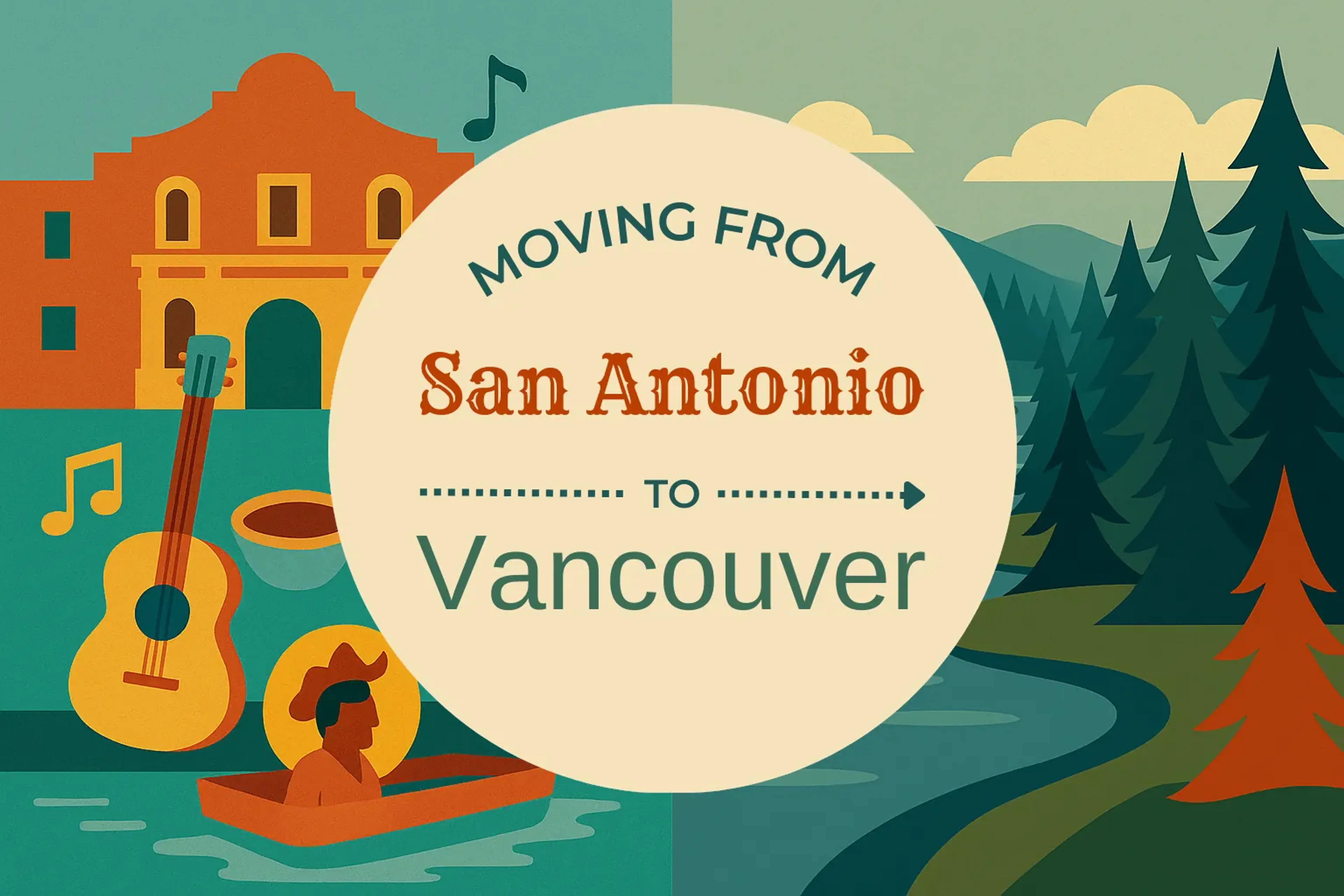 Side-by-side comparison of San Antonio to Vancouver moving companies