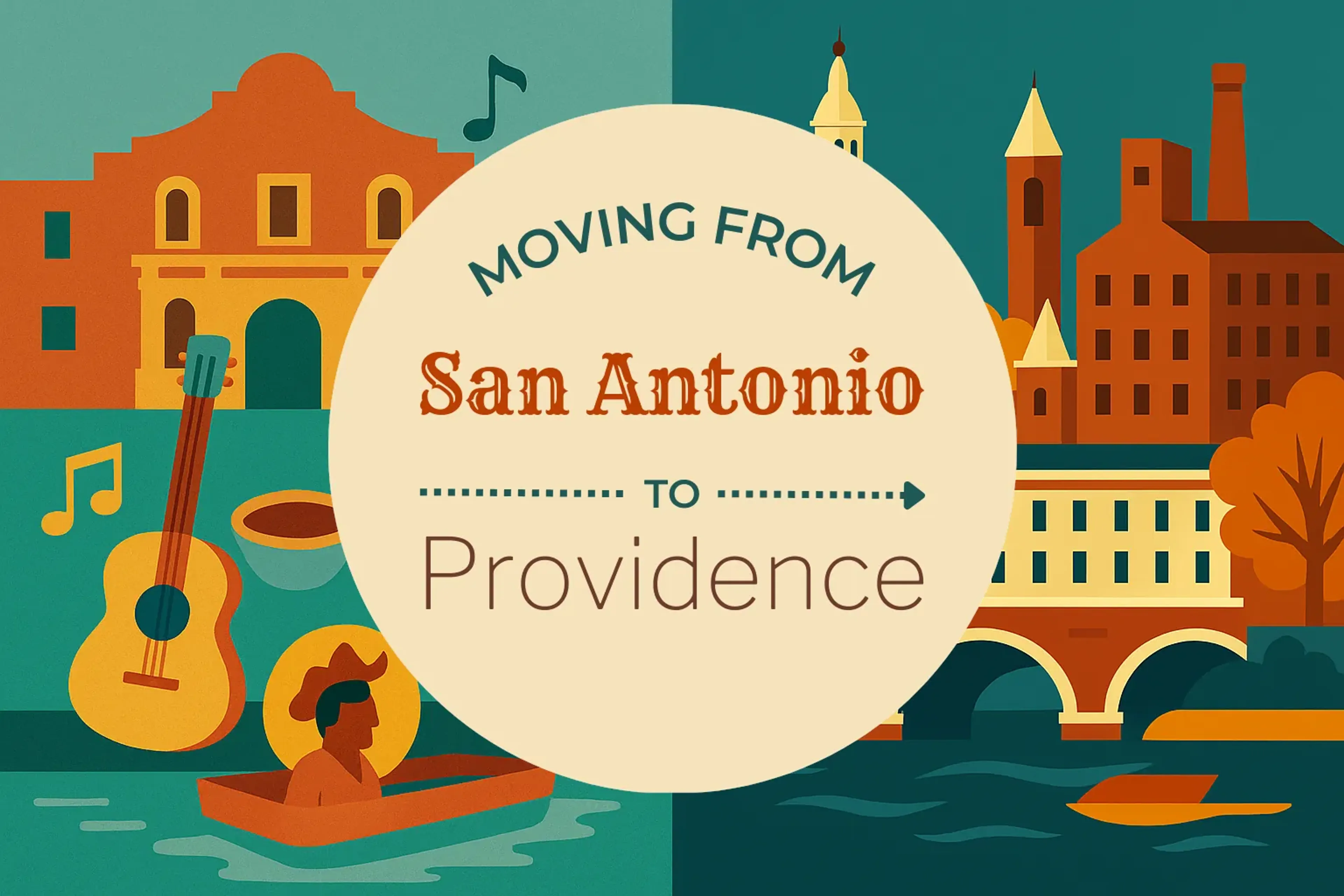 Side-by-side comparison of San Antonio to Providence moving companies