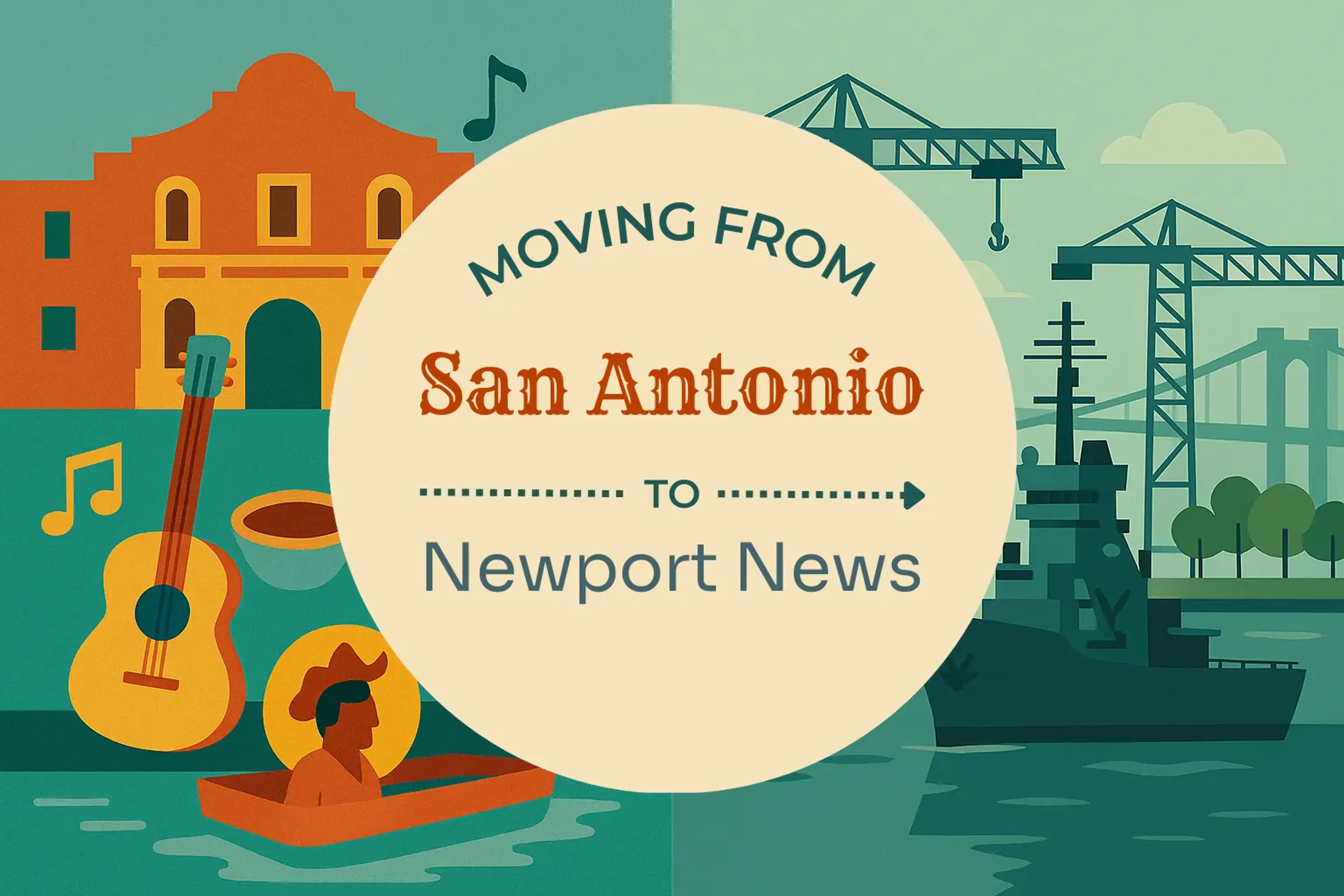 Side-by-side comparison of San Antonio to Newport News moving companies