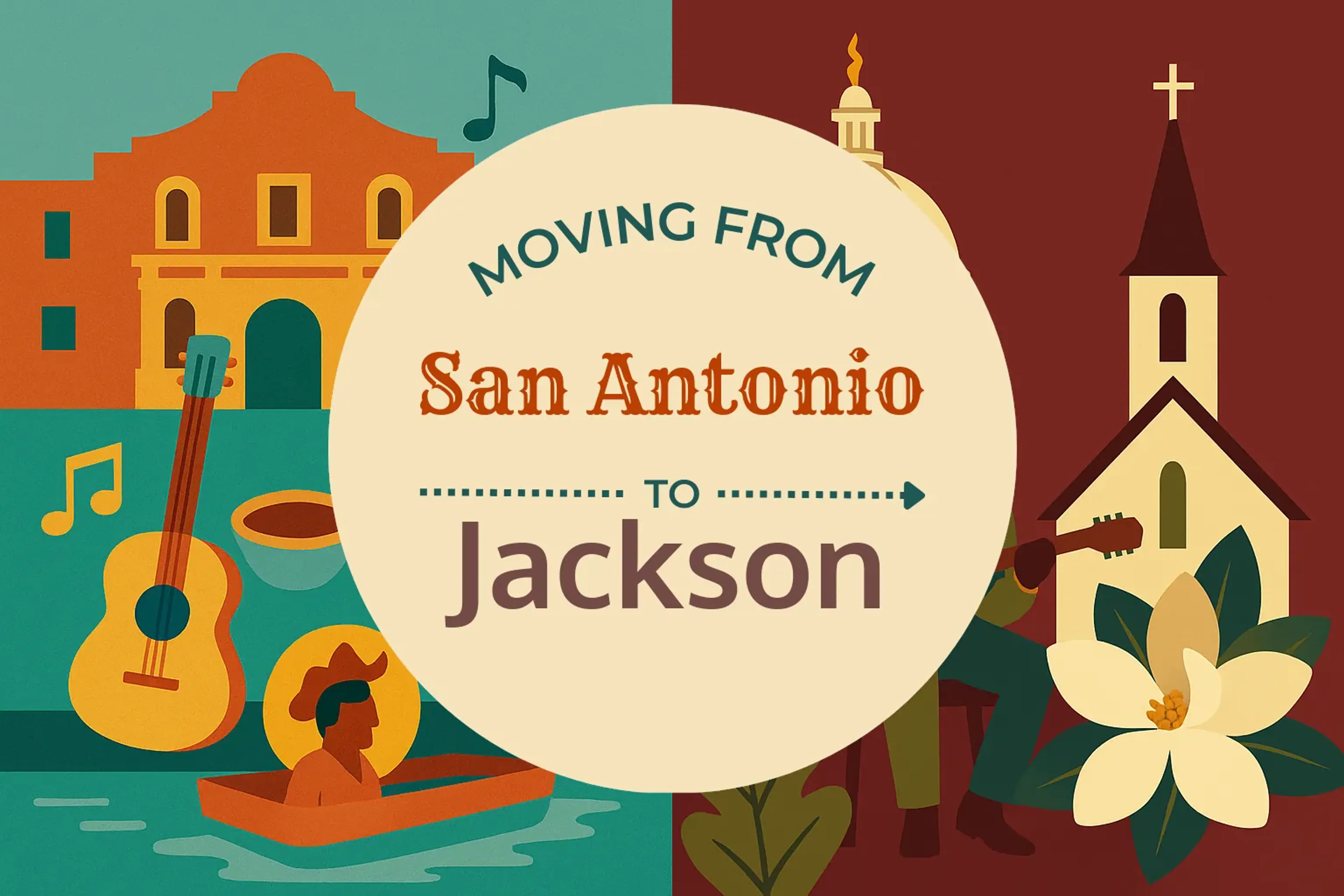Side-by-side comparison of San Antonio to Jackson moving companies