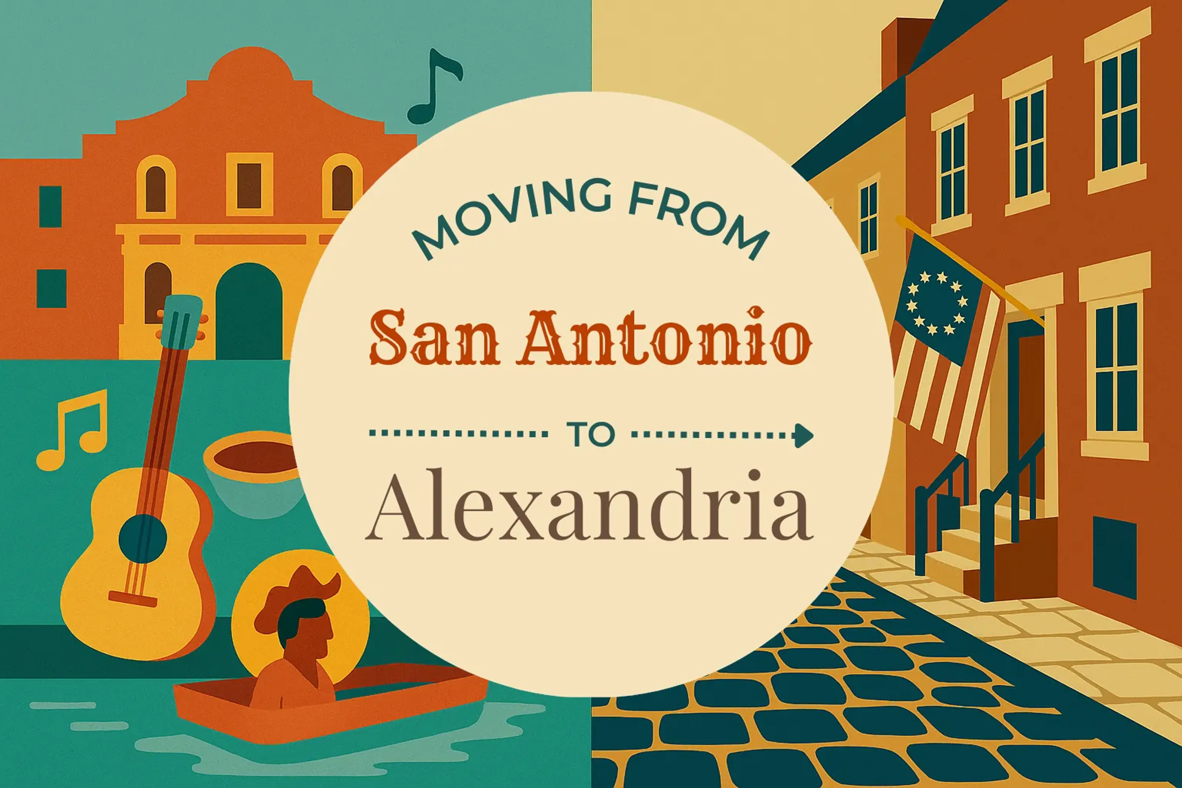 Side-by-side comparison of San Antonio to Alexandria moving companies