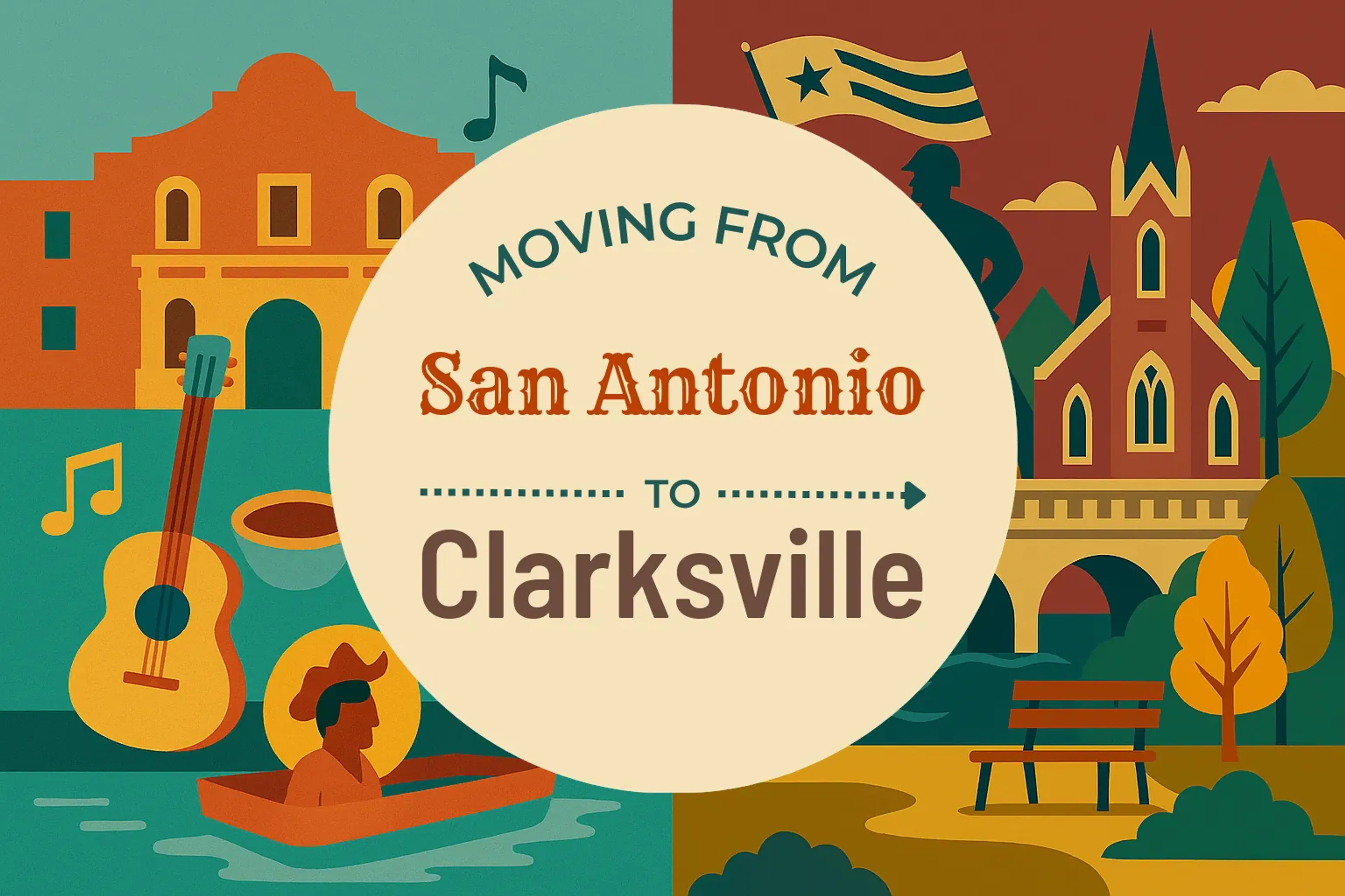 Side-by-side comparison of San Antonio to Clarksville moving companies