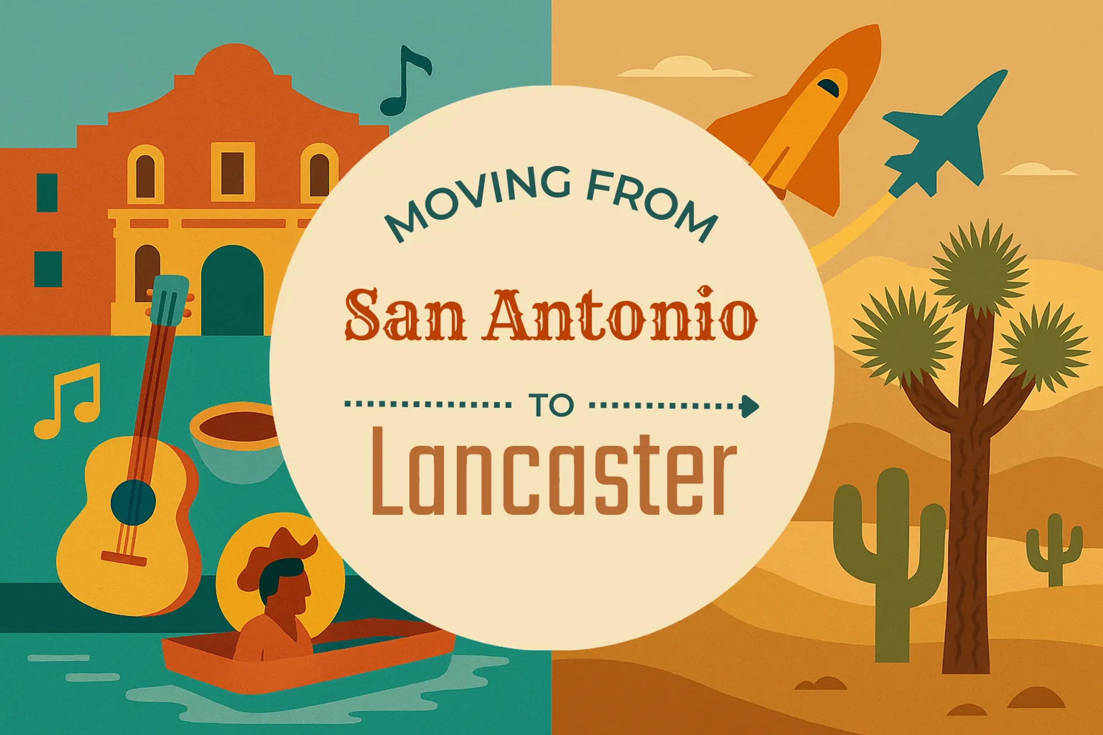 Side-by-side comparison of San Antonio to Lancaster moving companies