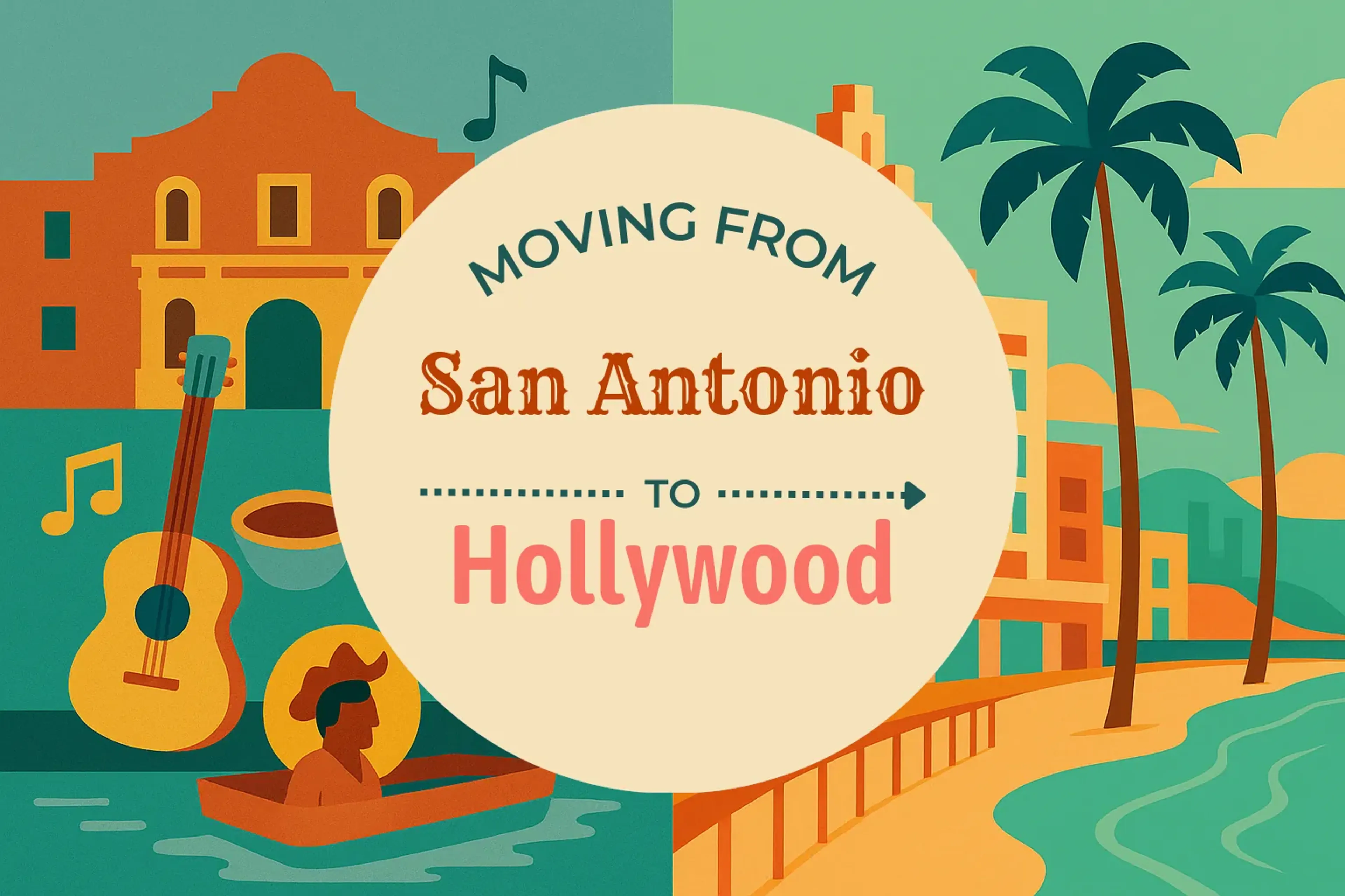 Side-by-side comparison of San Antonio to Hollywood moving companies
