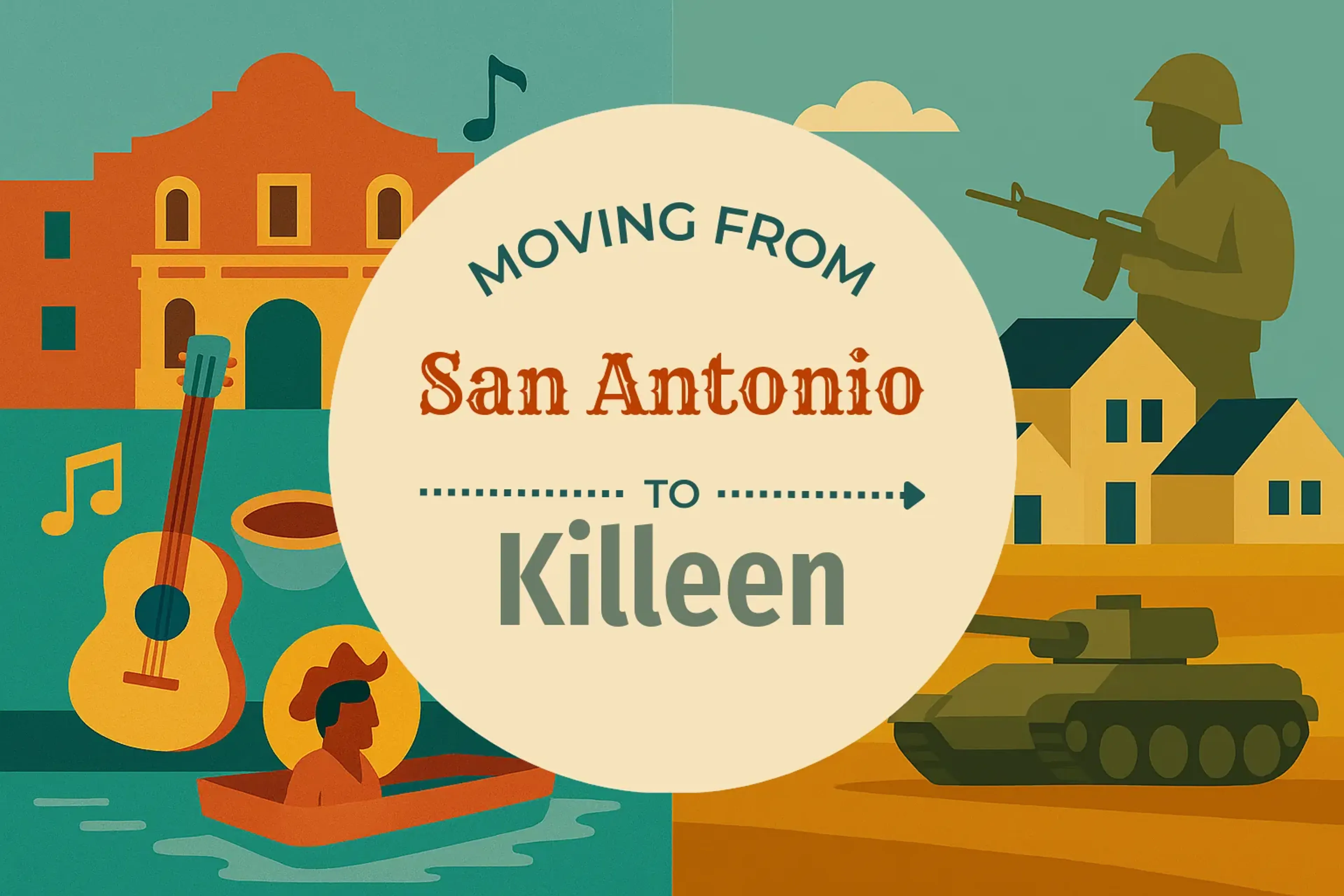Side-by-side comparison of San Antonio to Killeen moving companies