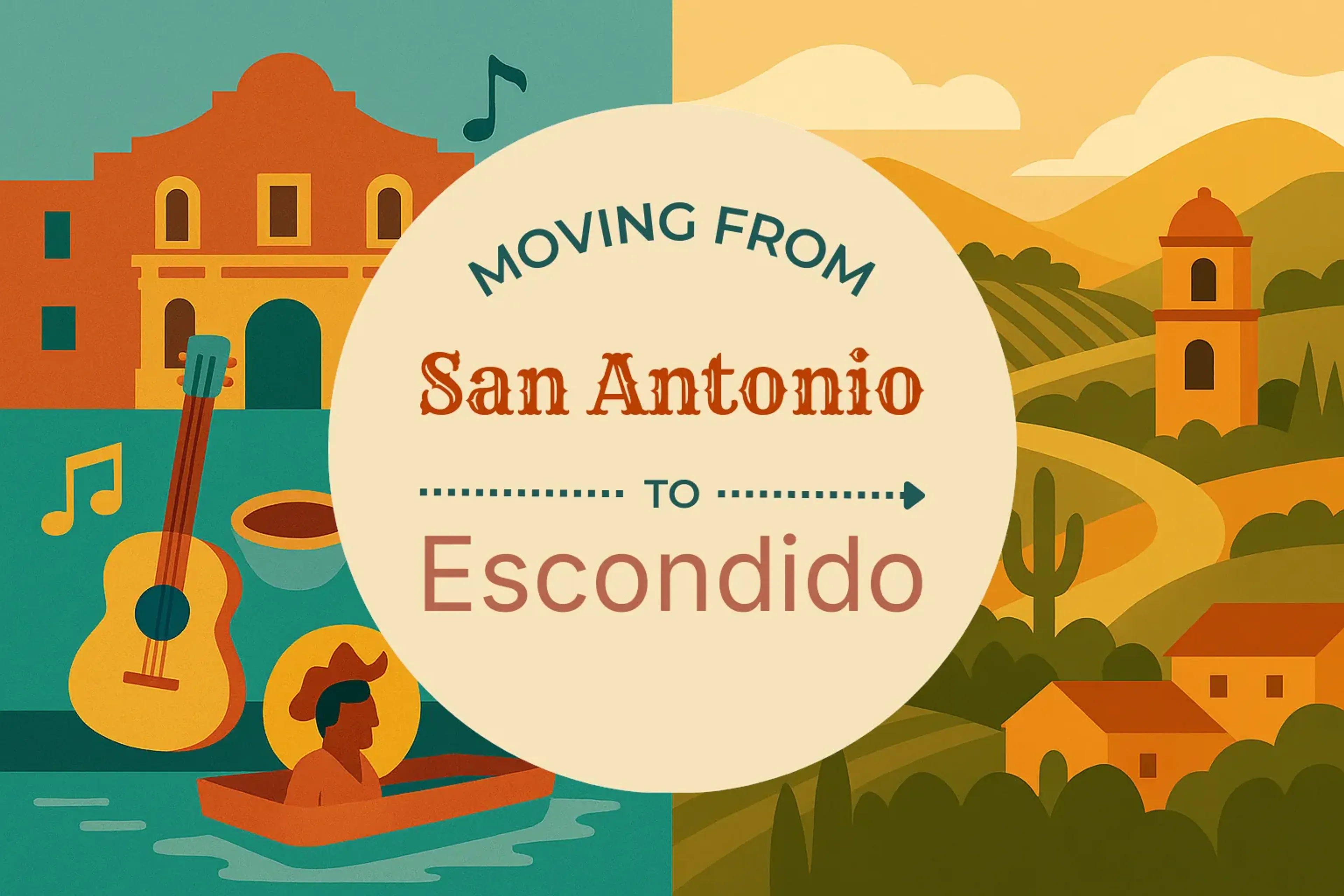 Side-by-side comparison of San Antonio to Escondido moving companies