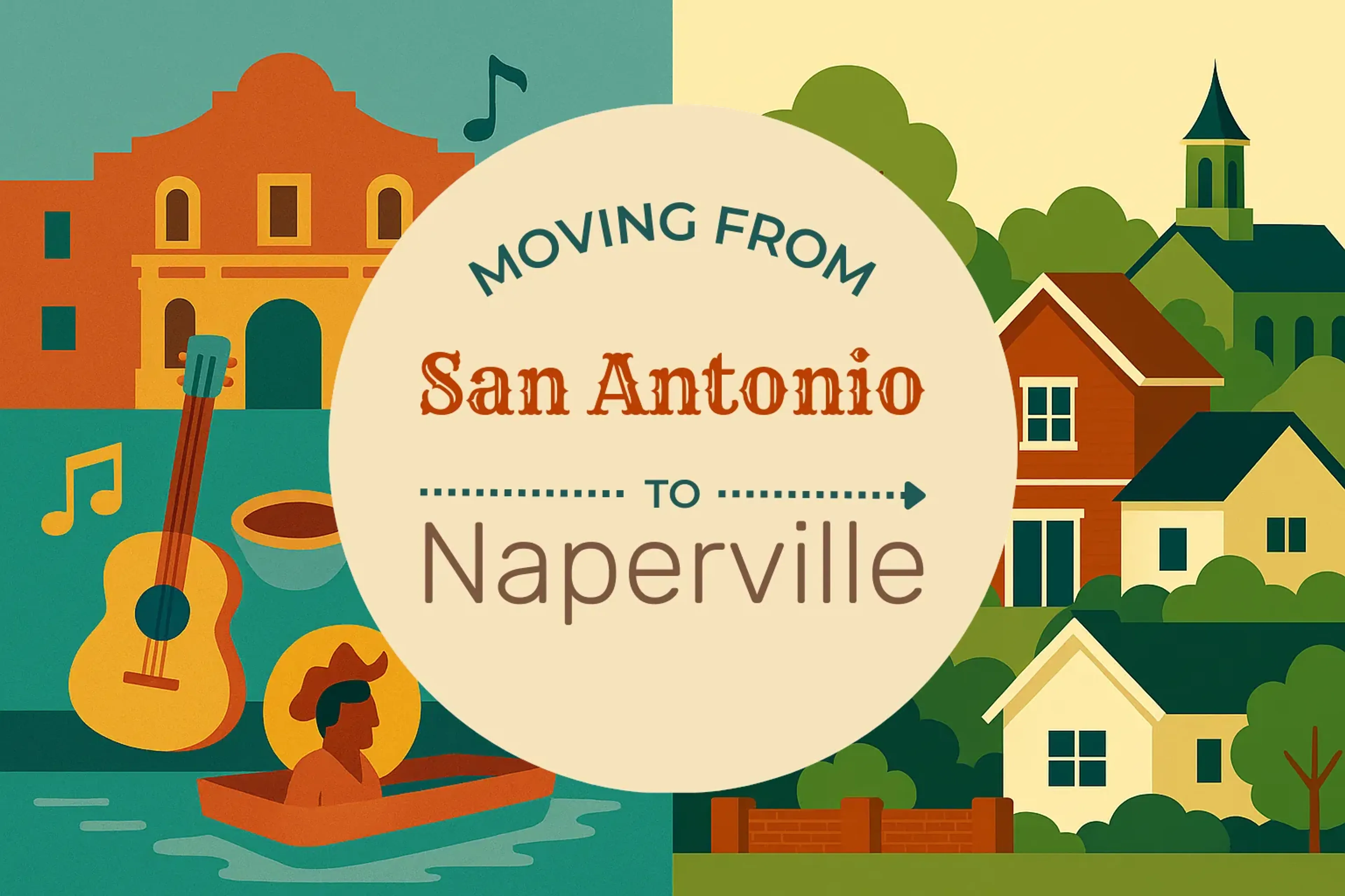 Side-by-side comparison of San Antonio to Naperville moving companies