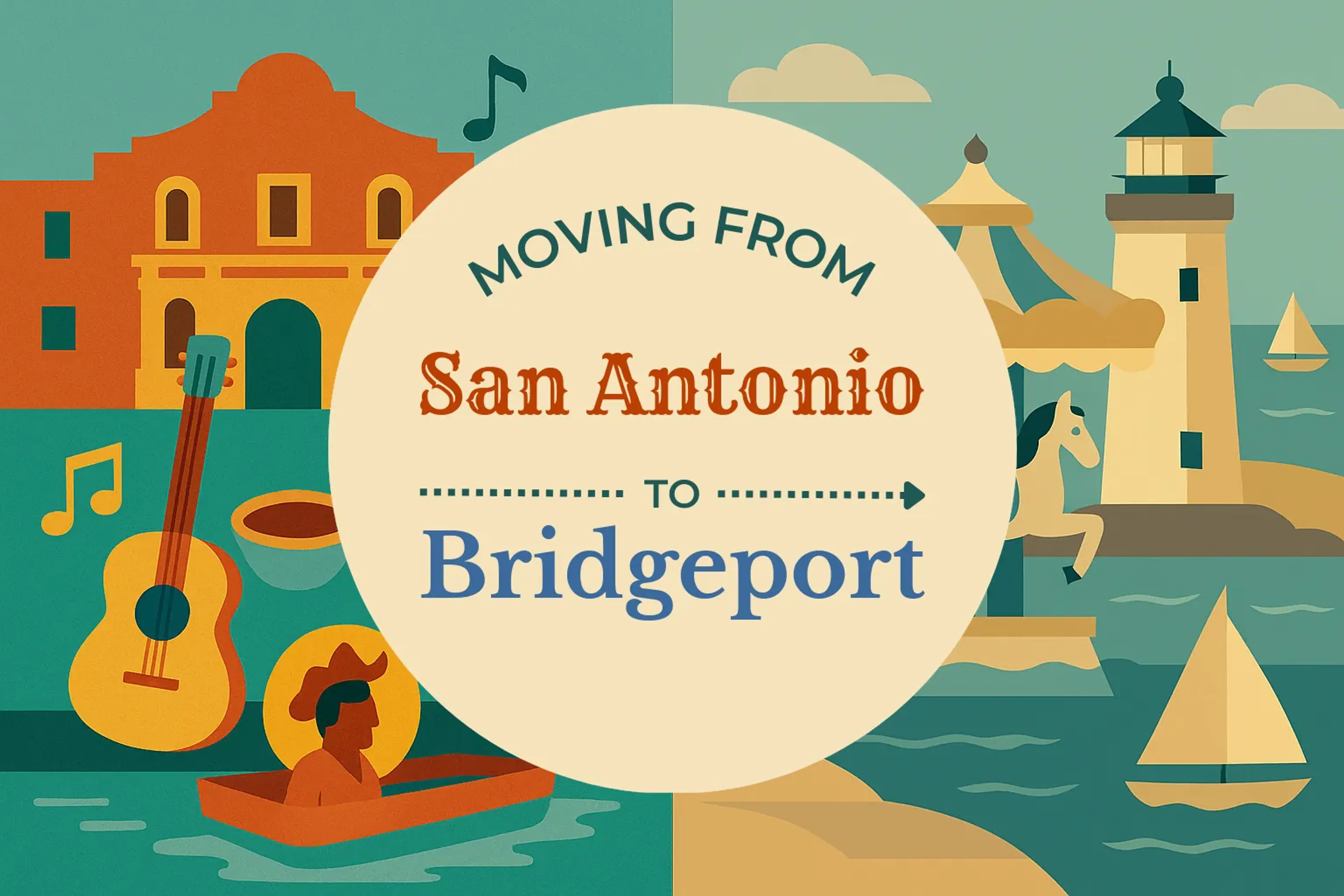 Side-by-side comparison of San Antonio to Bridgeport moving companies