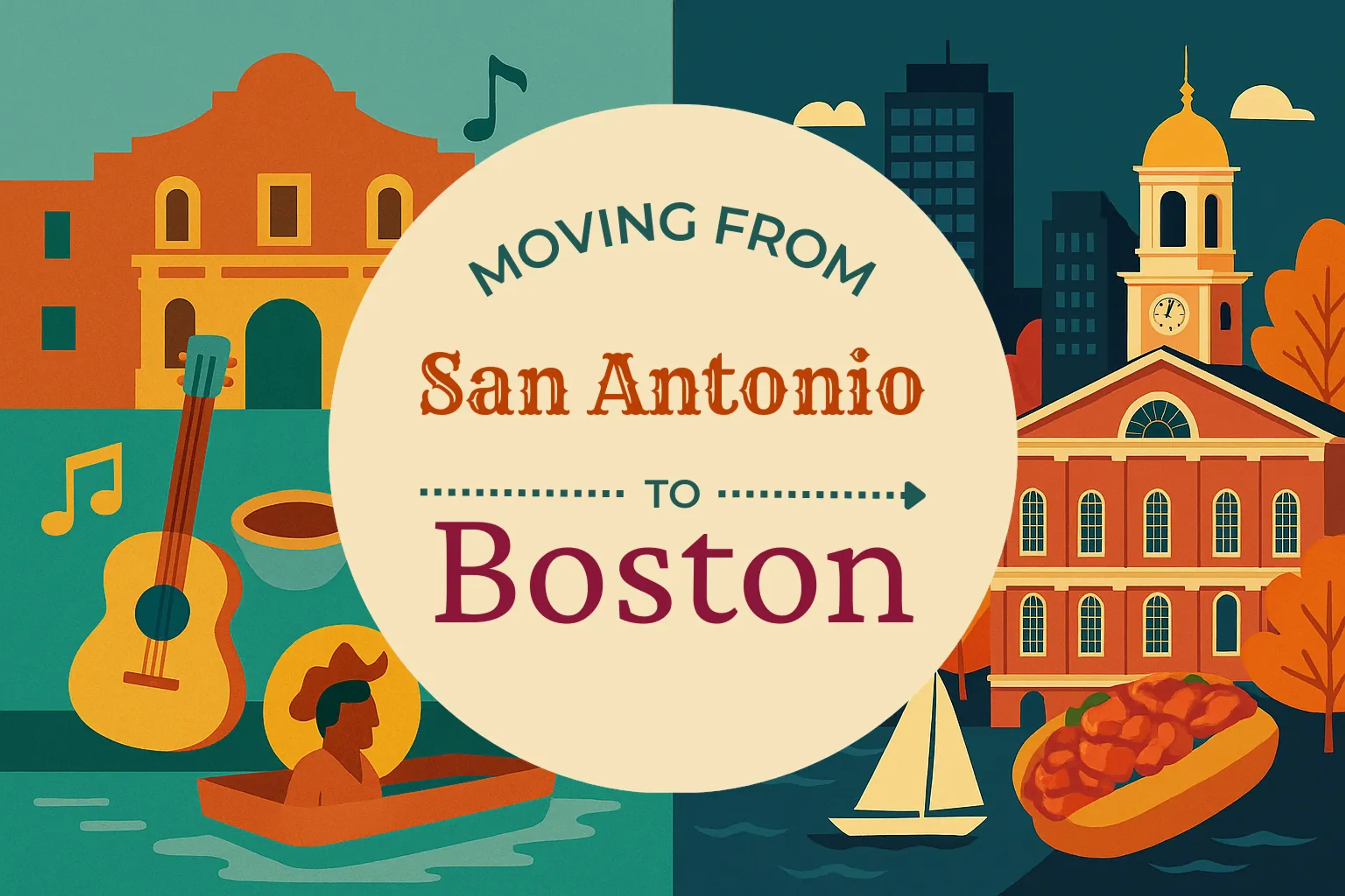 Side-by-side comparison of San Antonio to Boston moving companies