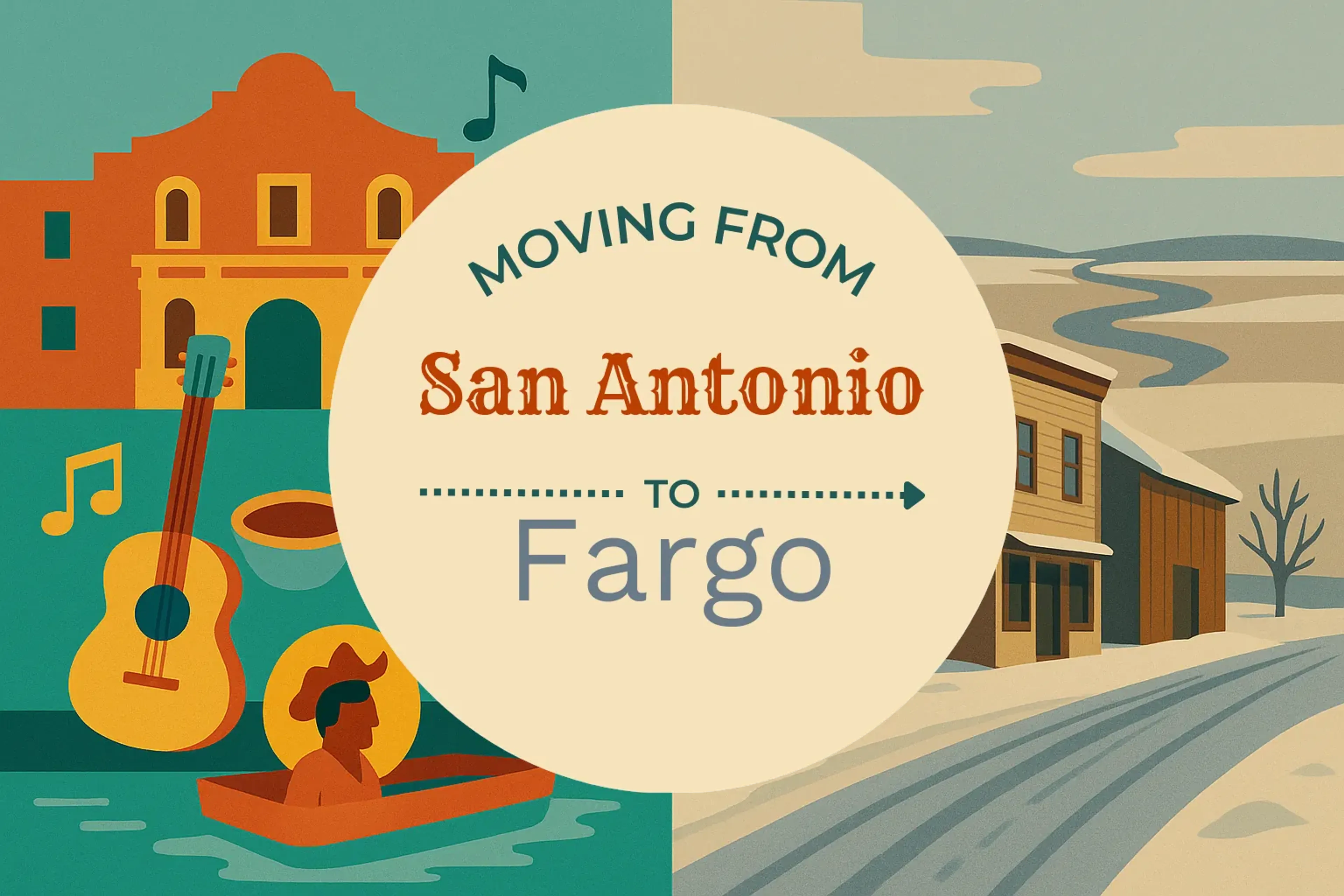 Side-by-side comparison of San Antonio to Fargo moving companies