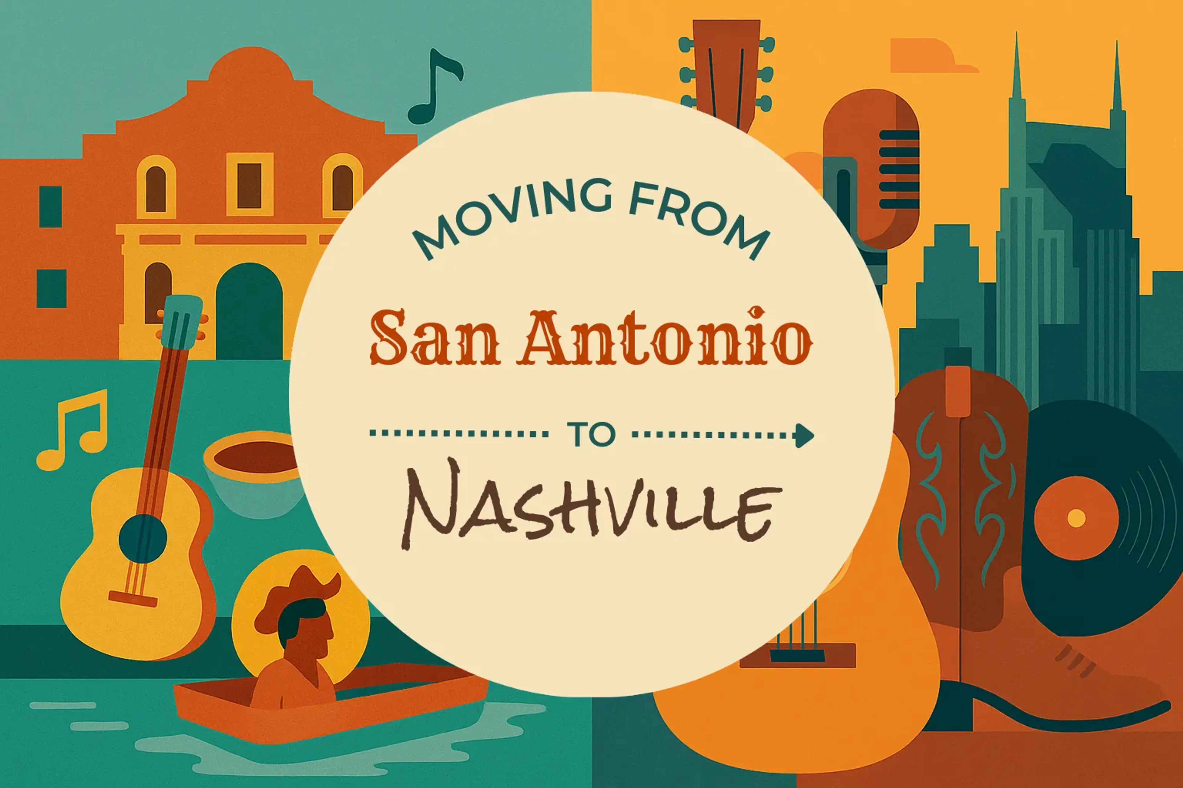 Side-by-side comparison of San Antonio to Nashville moving companies