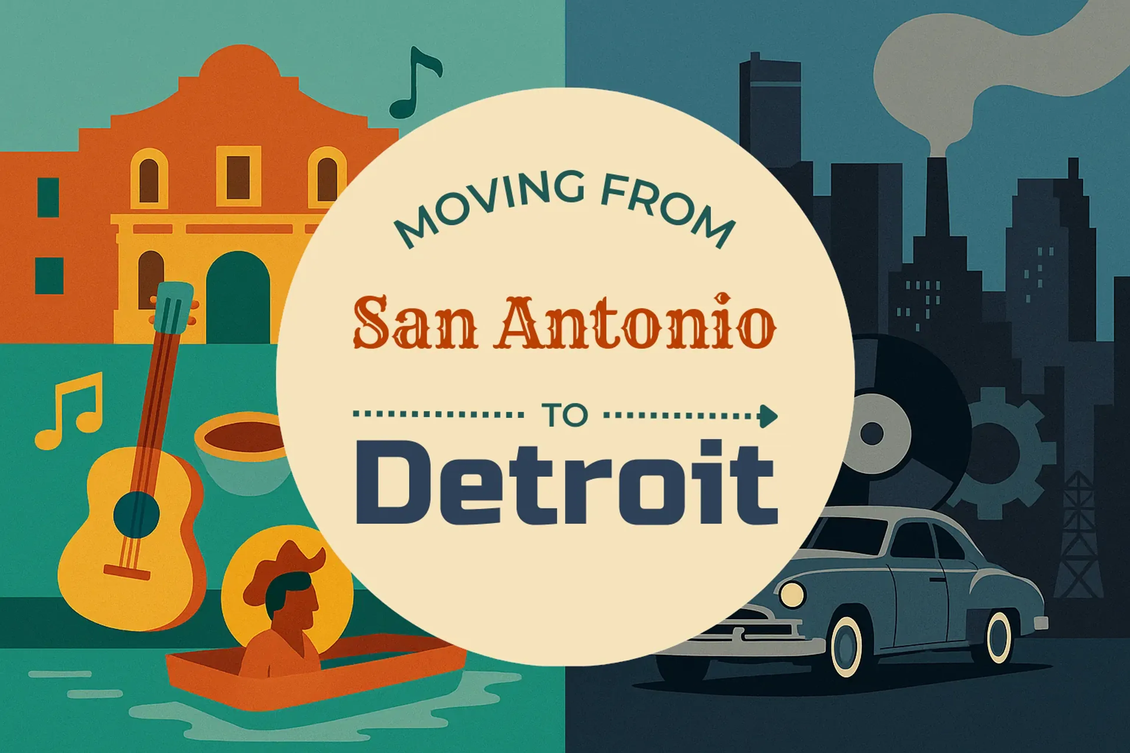 Side-by-side comparison of San Antonio to Detroit moving companies