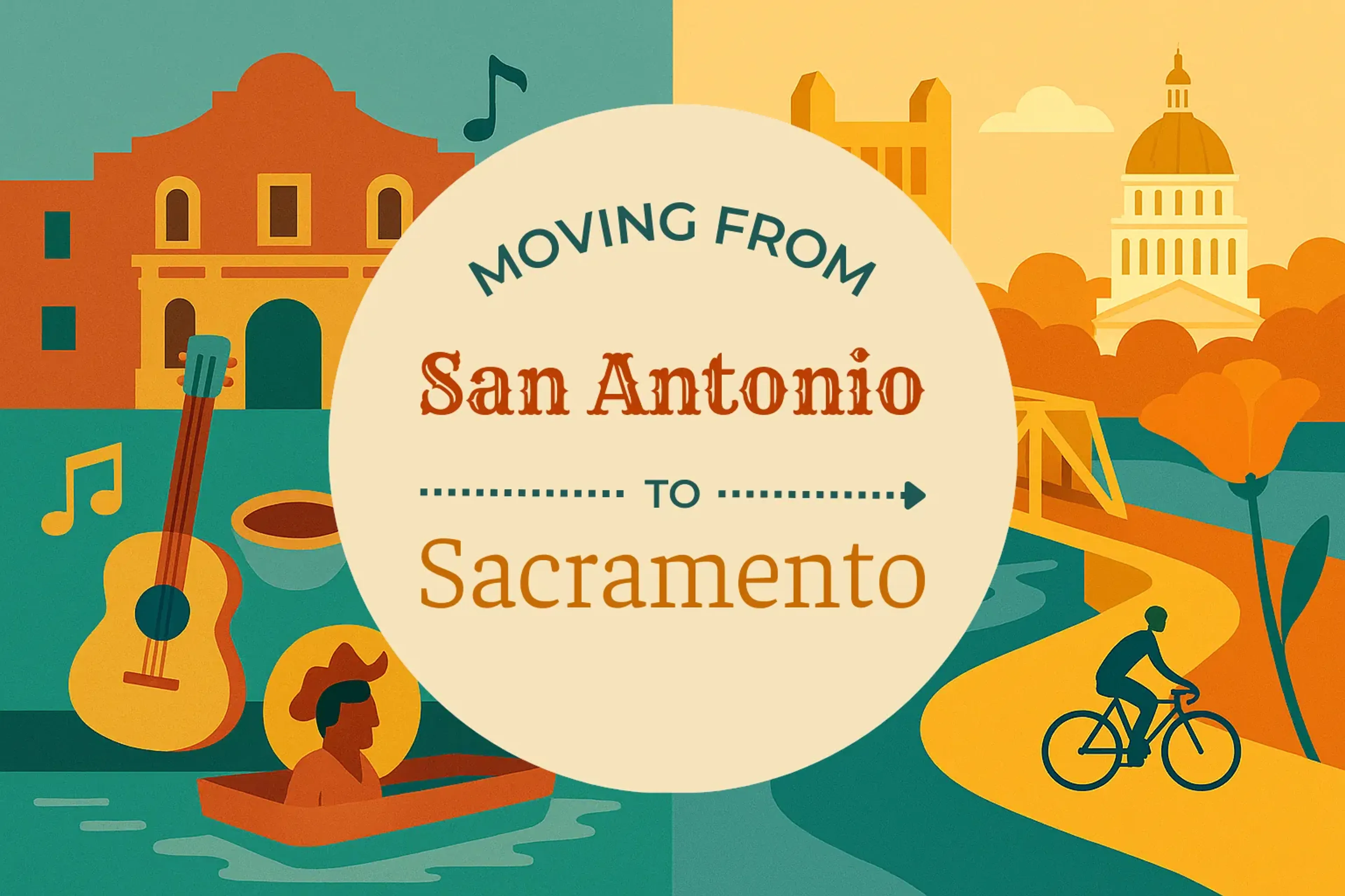 Side-by-side comparison of San Antonio to Sacramento moving companies