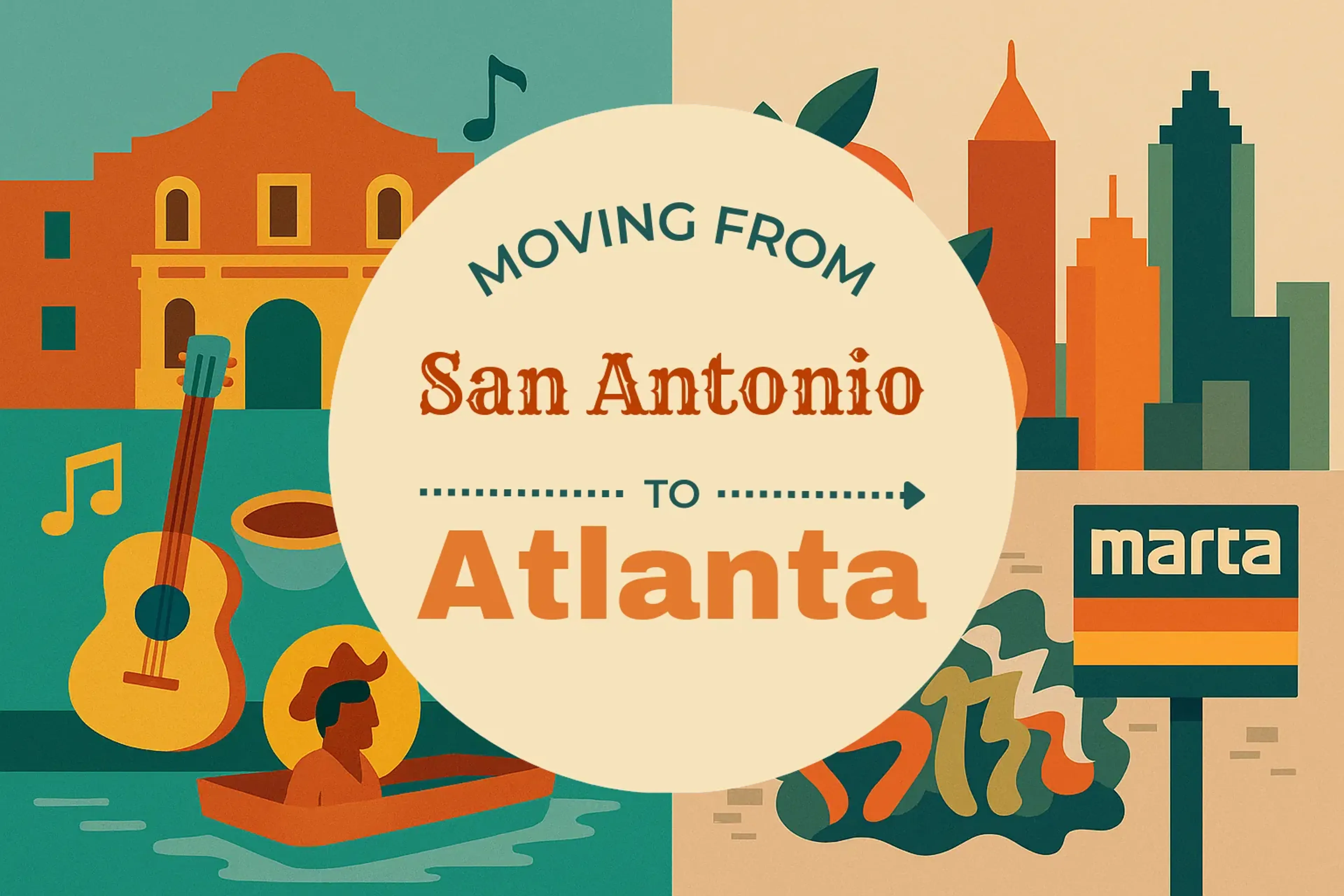 Side-by-side comparison of San Antonio to Atlanta moving companies
