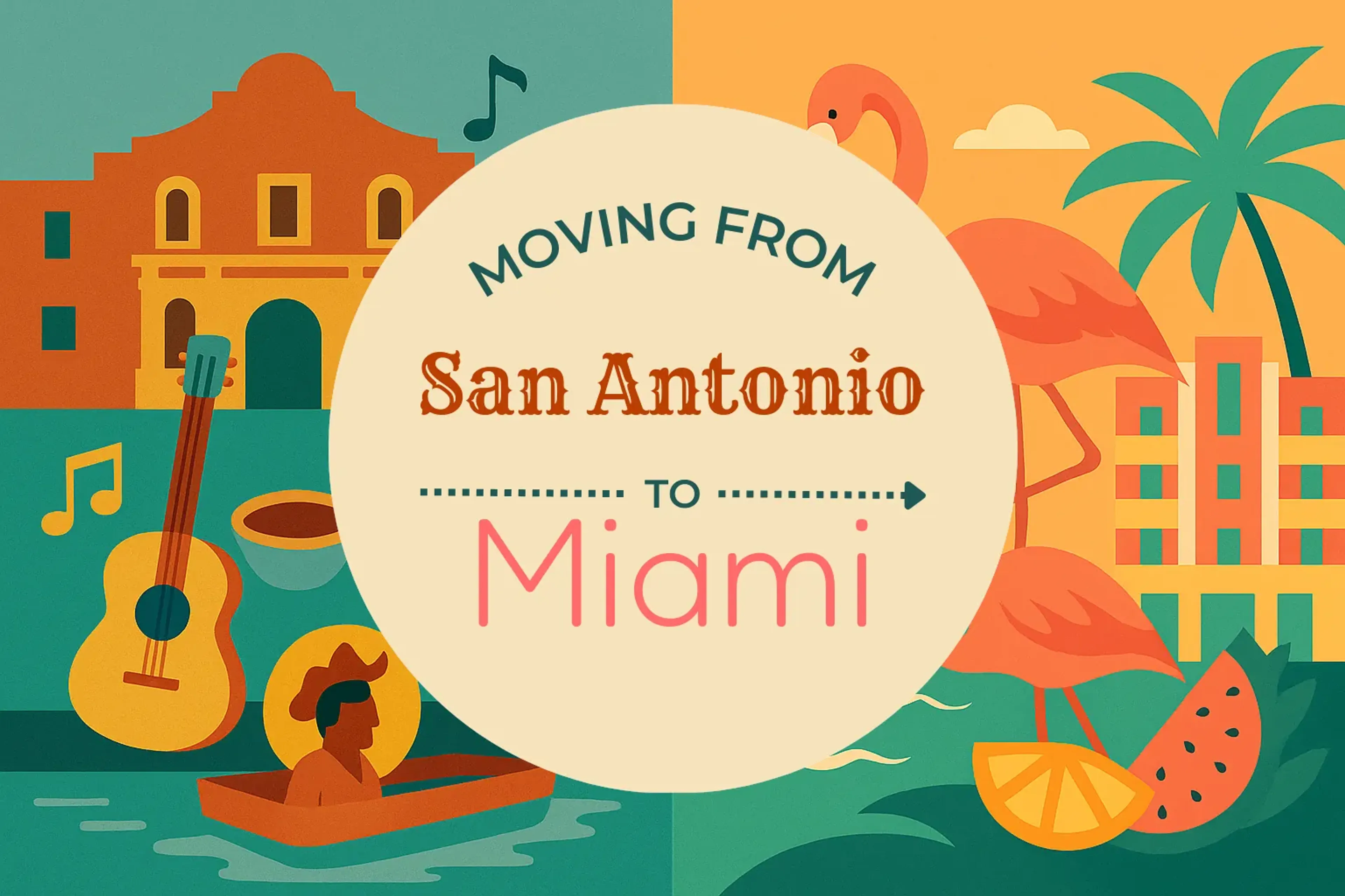 Side-by-side comparison of San Antonio to Miami moving companies