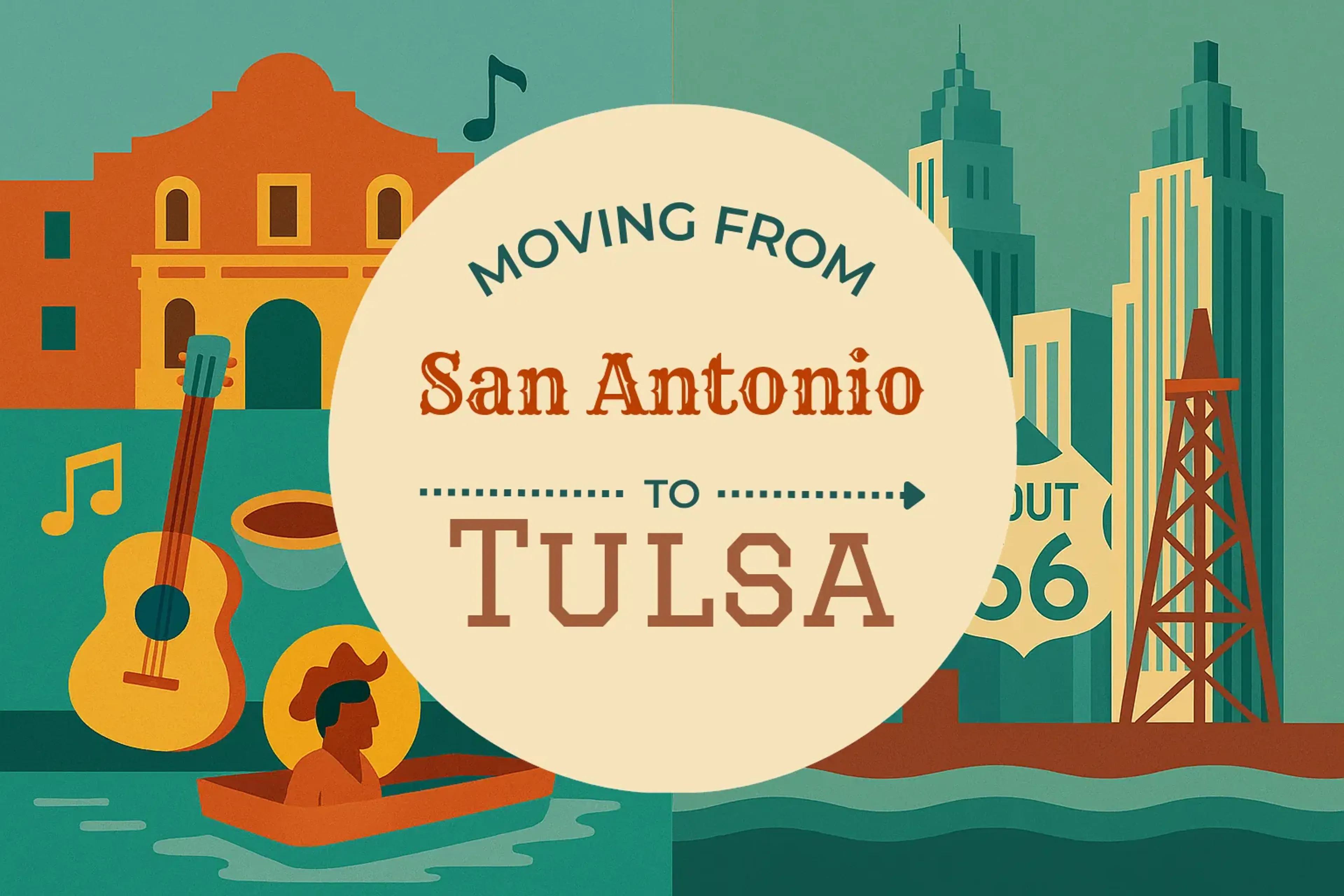 Side-by-side comparison of San Antonio to Tulsa moving companies