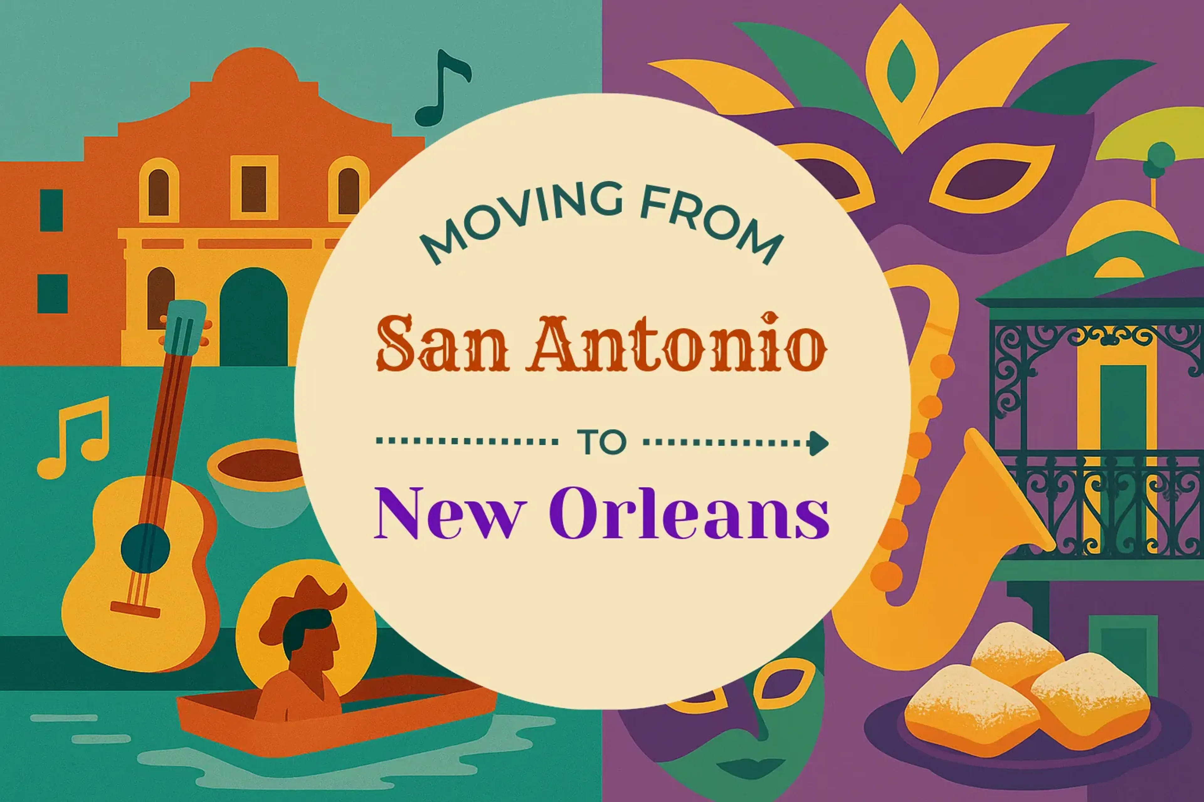 Side-by-side comparison of San Antonio to New Orleans moving companies