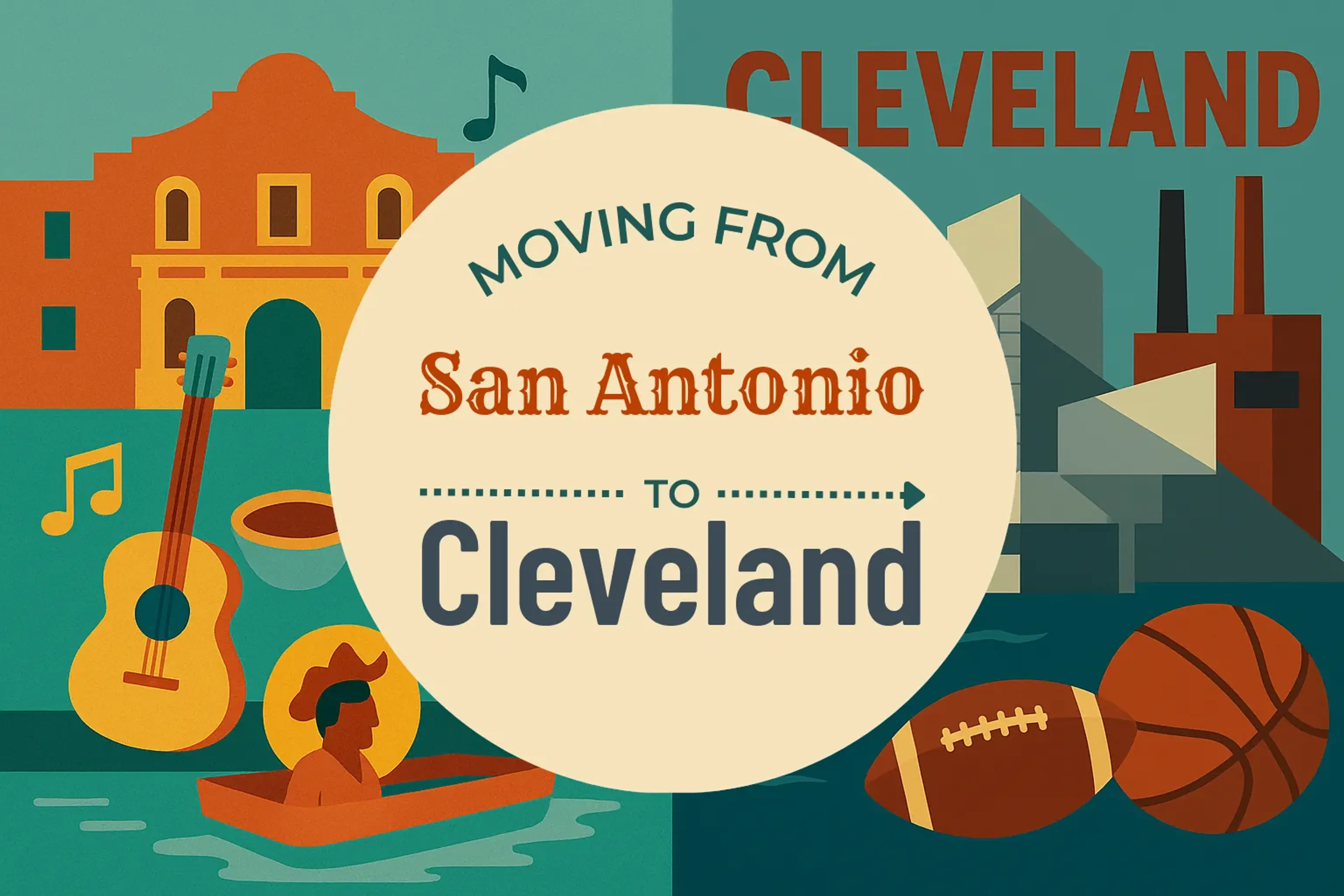 Side-by-side comparison of San Antonio to Cleveland moving companies