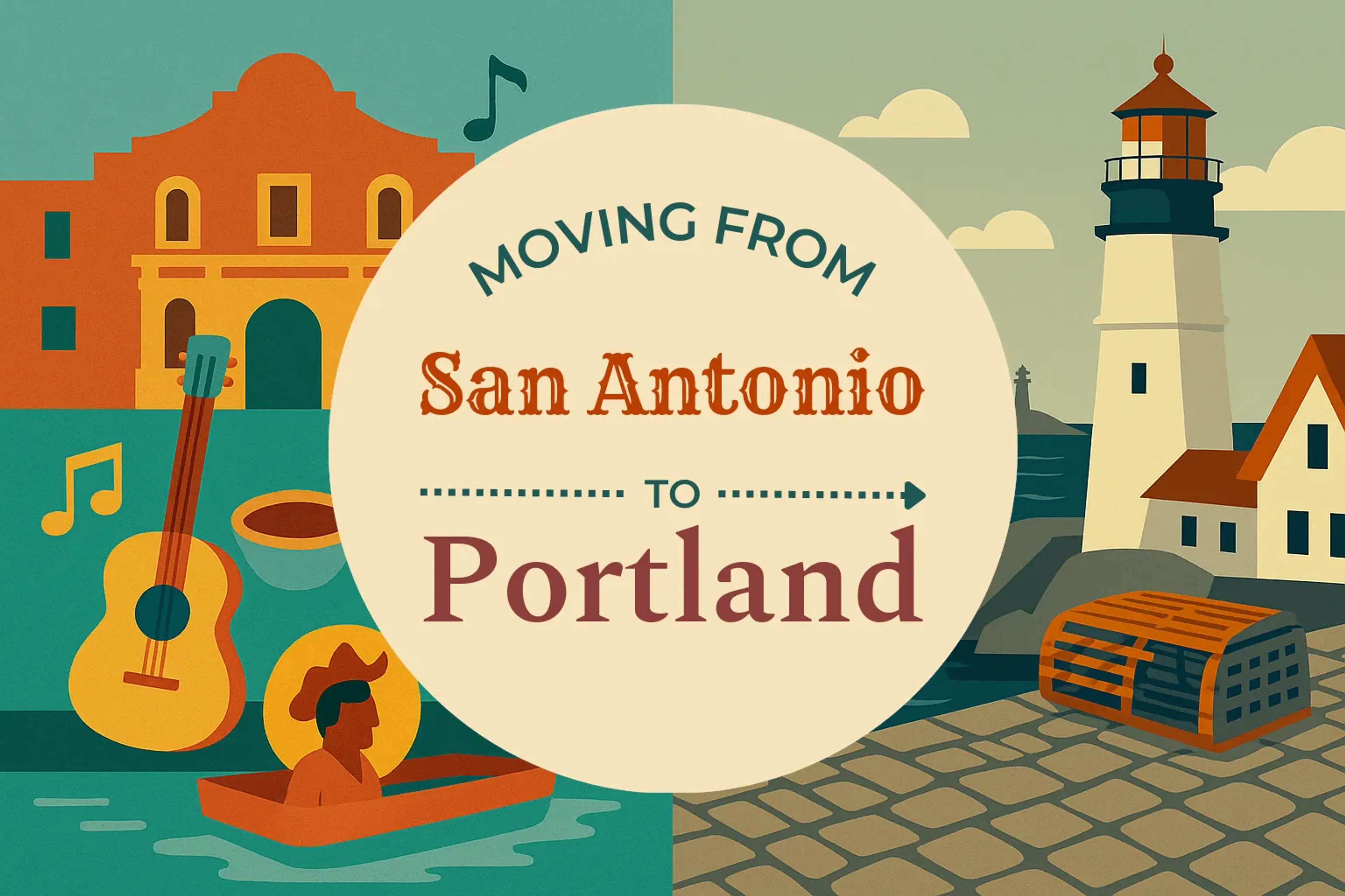 Side-by-side comparison of San Antonio to Portland moving companies