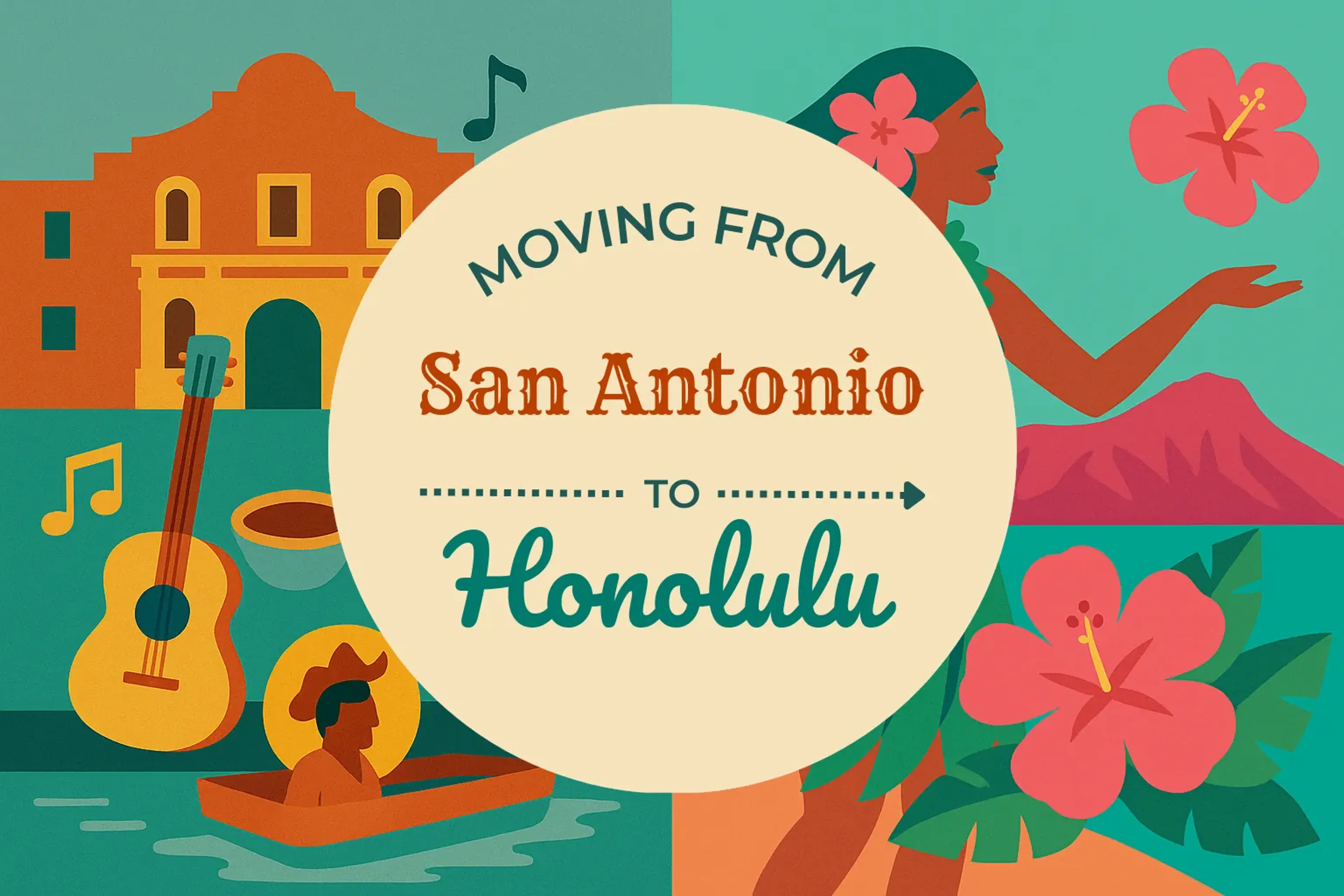 Side-by-side comparison of San Antonio to Honolulu moving companies