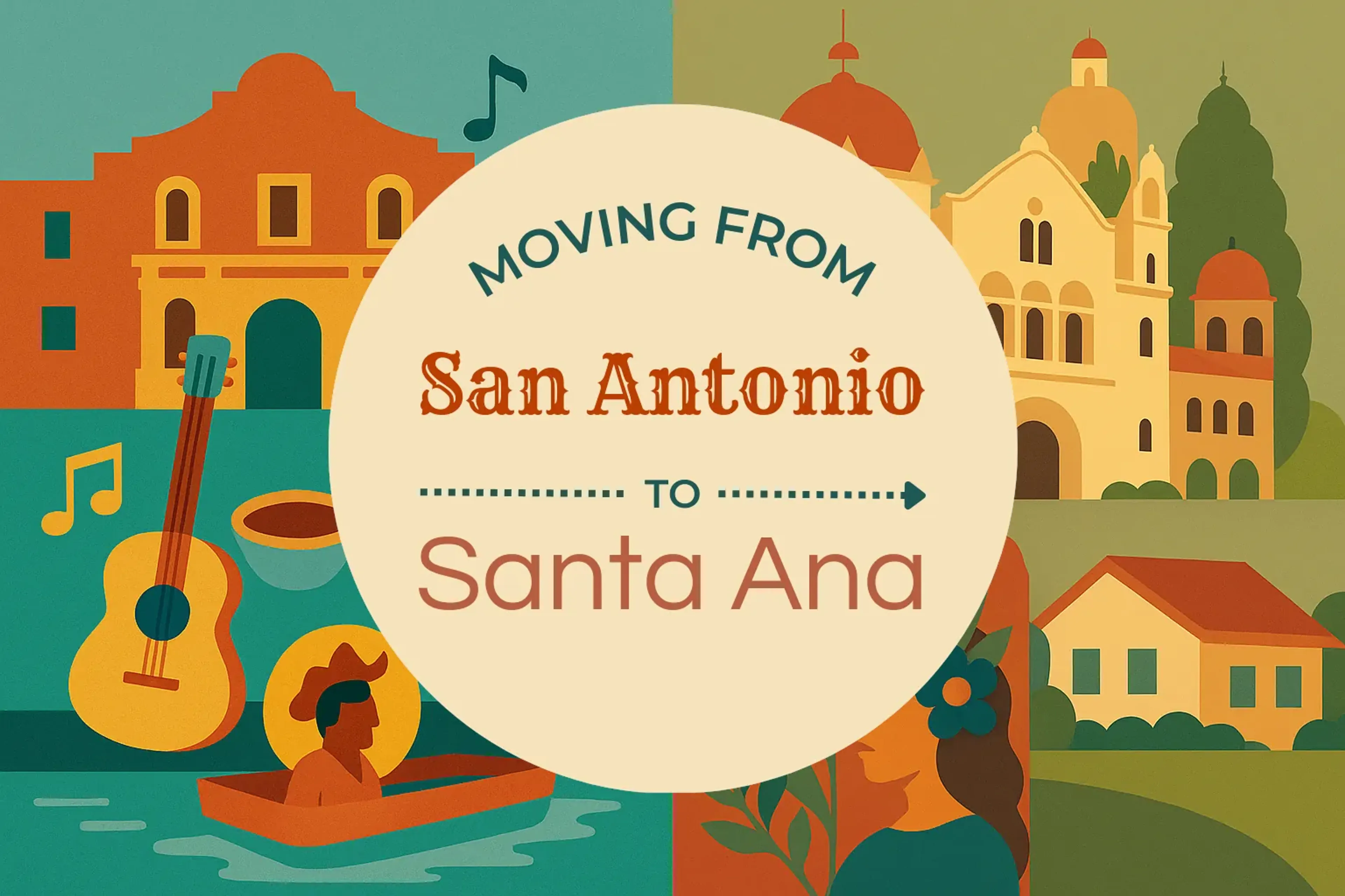 Side-by-side comparison of San Antonio to Santa Ana moving companies