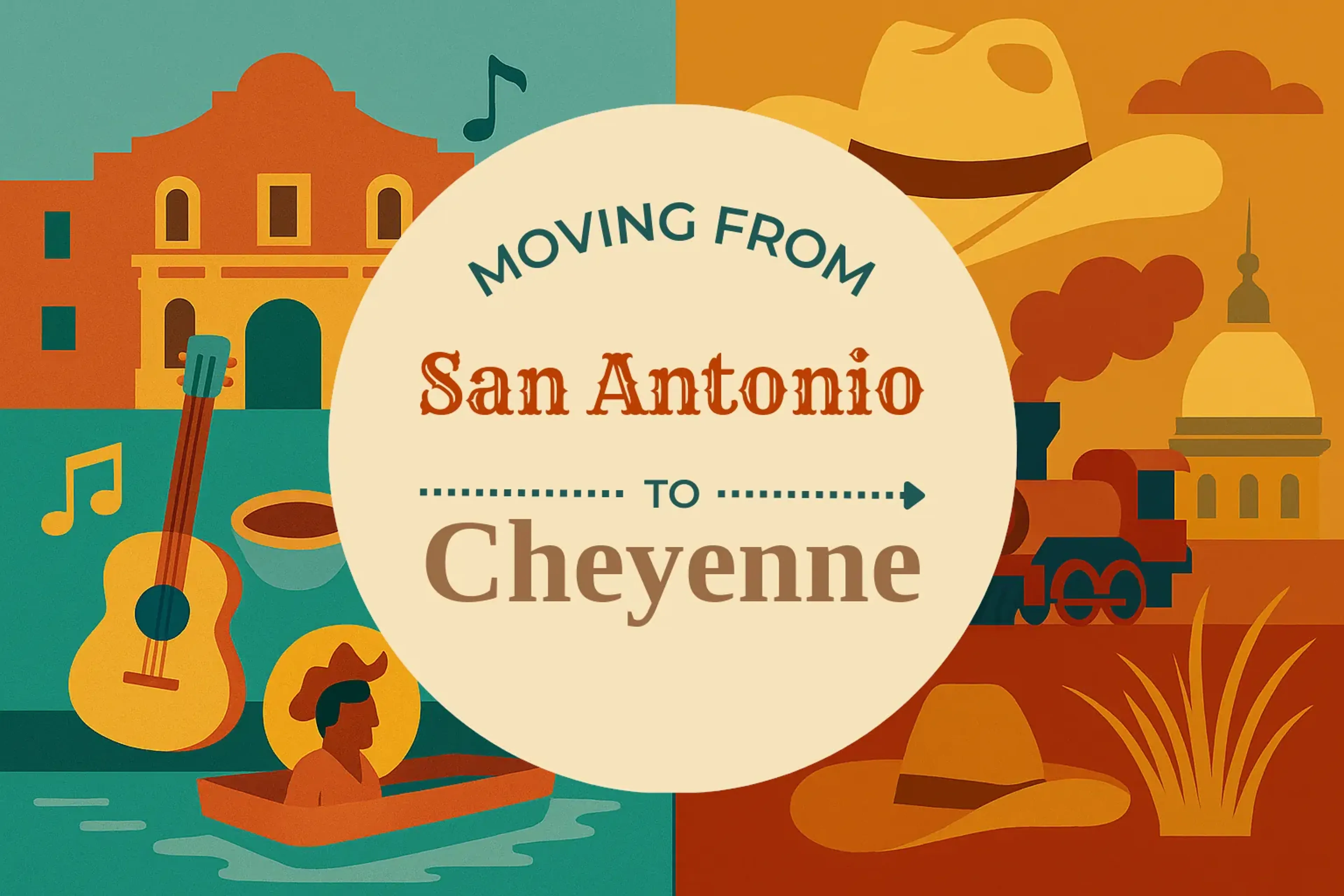 Side-by-side comparison of San Antonio to Cheyenne moving companies