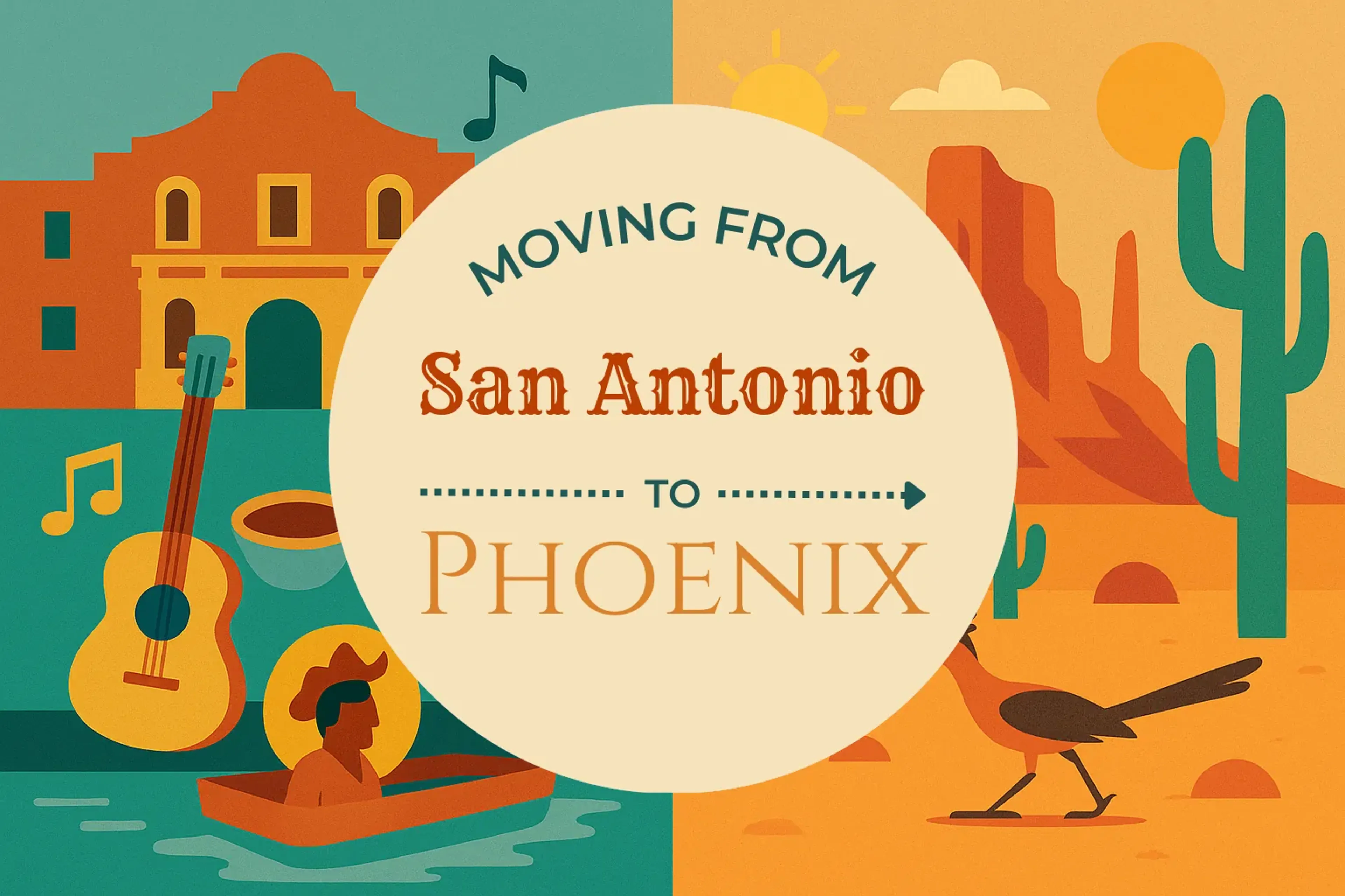 Side-by-side comparison of San Antonio to Phoenix moving companies