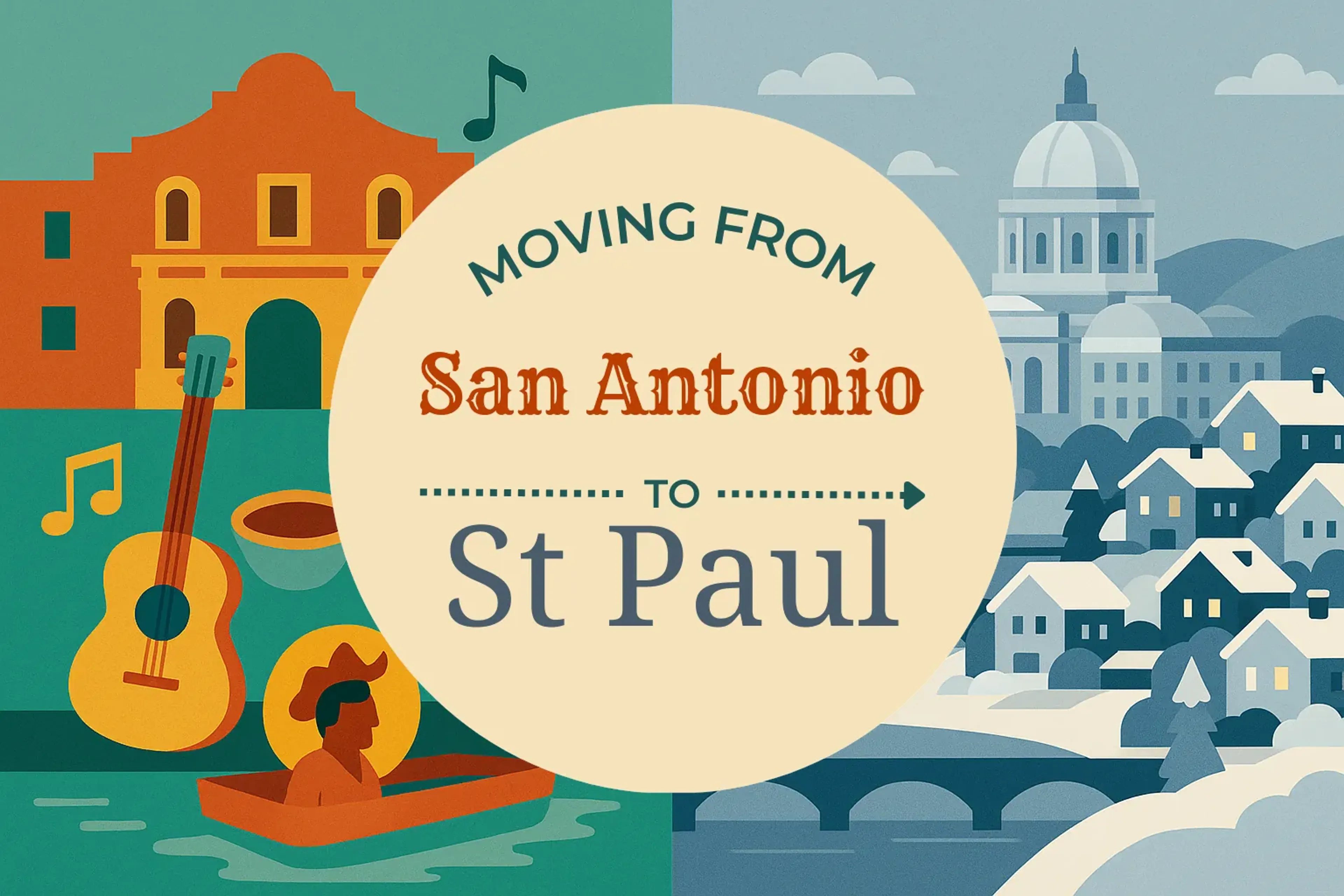 Side-by-side comparison of San Antonio to St. Paul moving companies