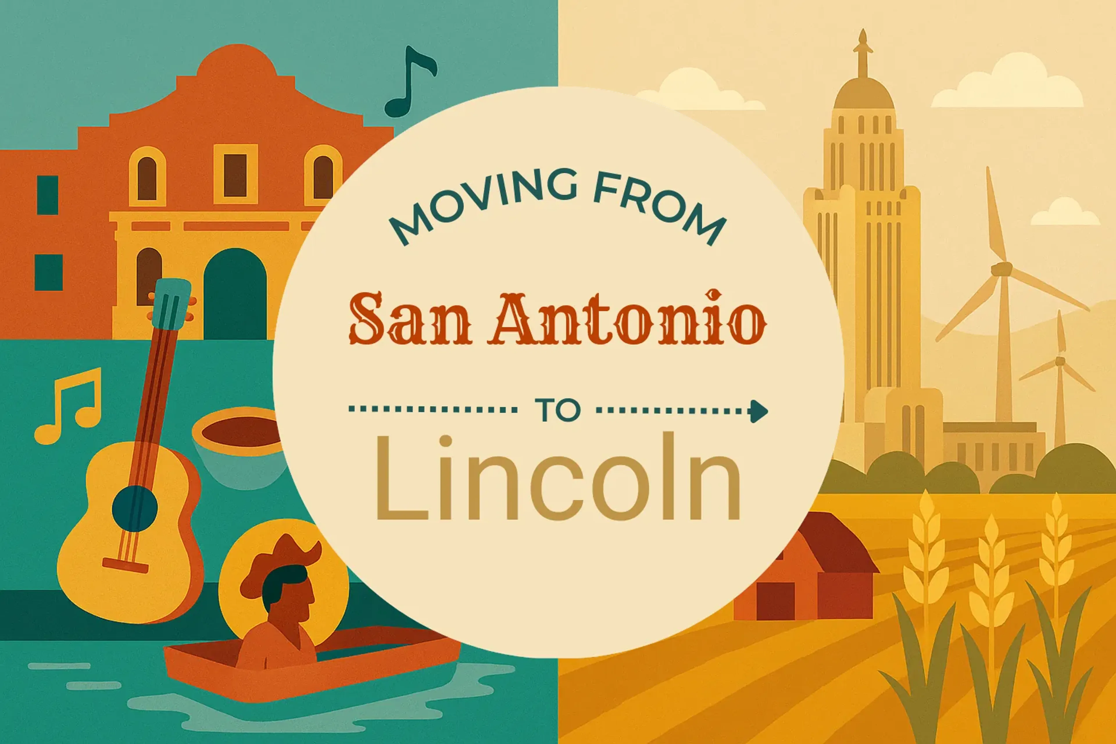 Side-by-side comparison of San Antonio to Lincoln moving companies