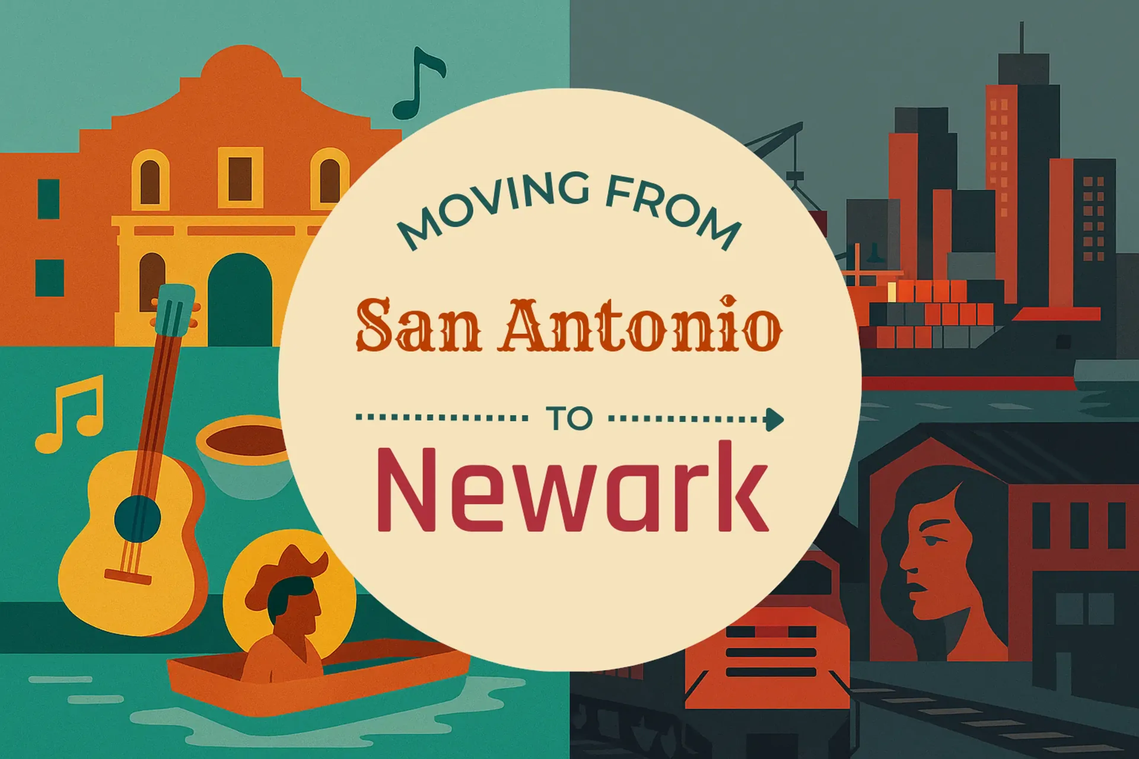 Side-by-side comparison of San Antonio to Newark moving companies