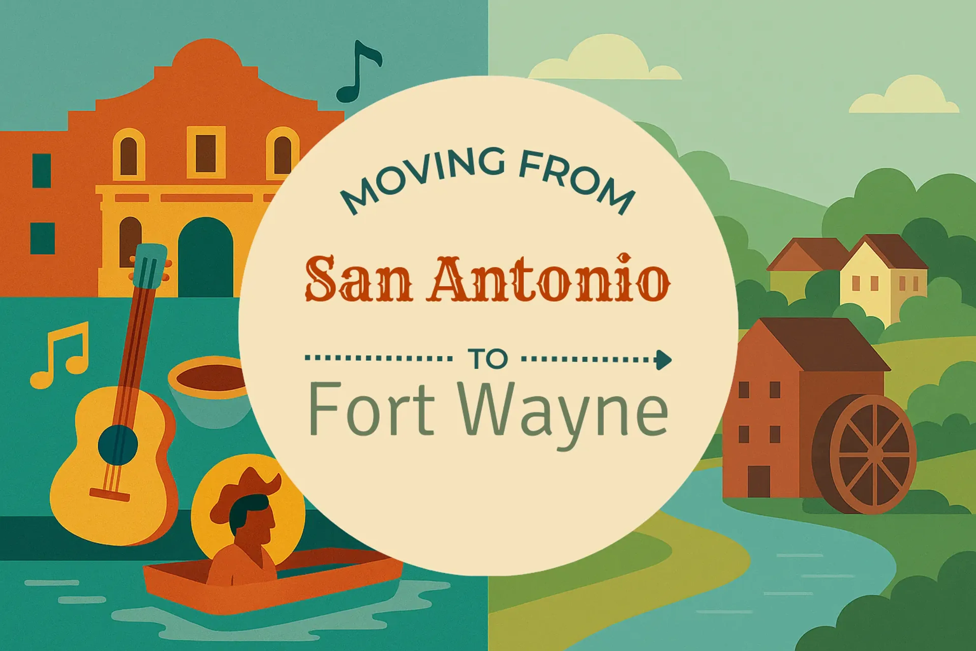 Side-by-side comparison of San Antonio to Fort Wayne moving companies