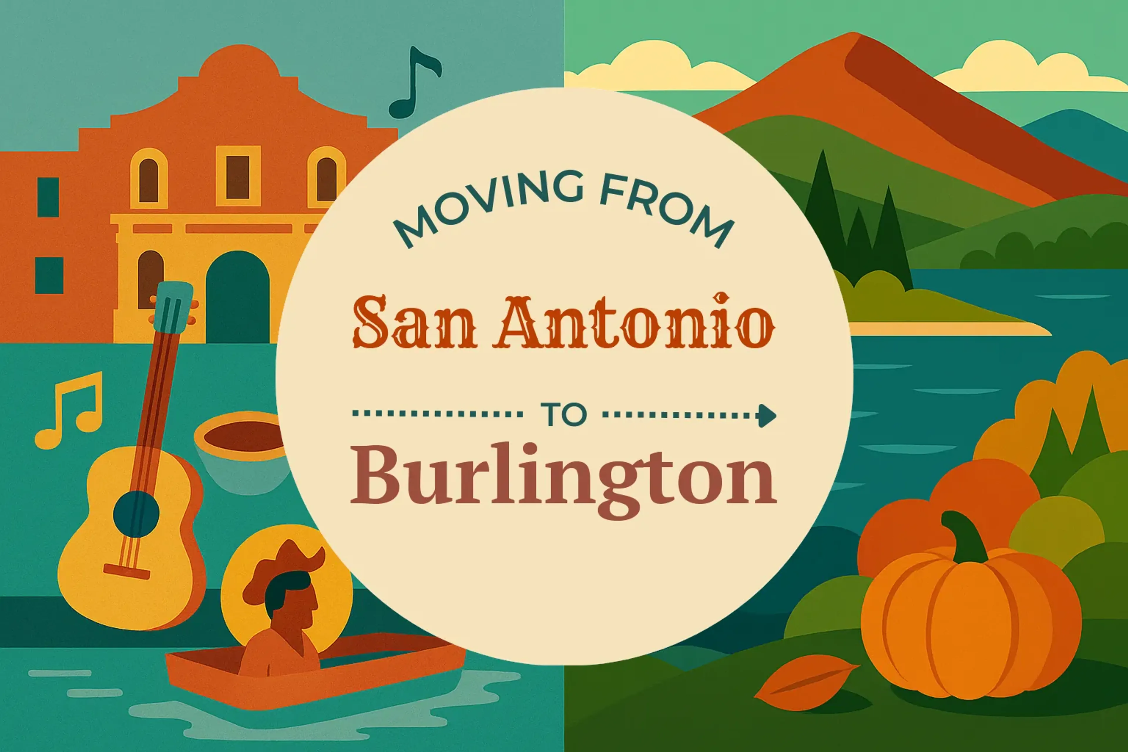 Side-by-side comparison of San Antonio to Burlington moving companies